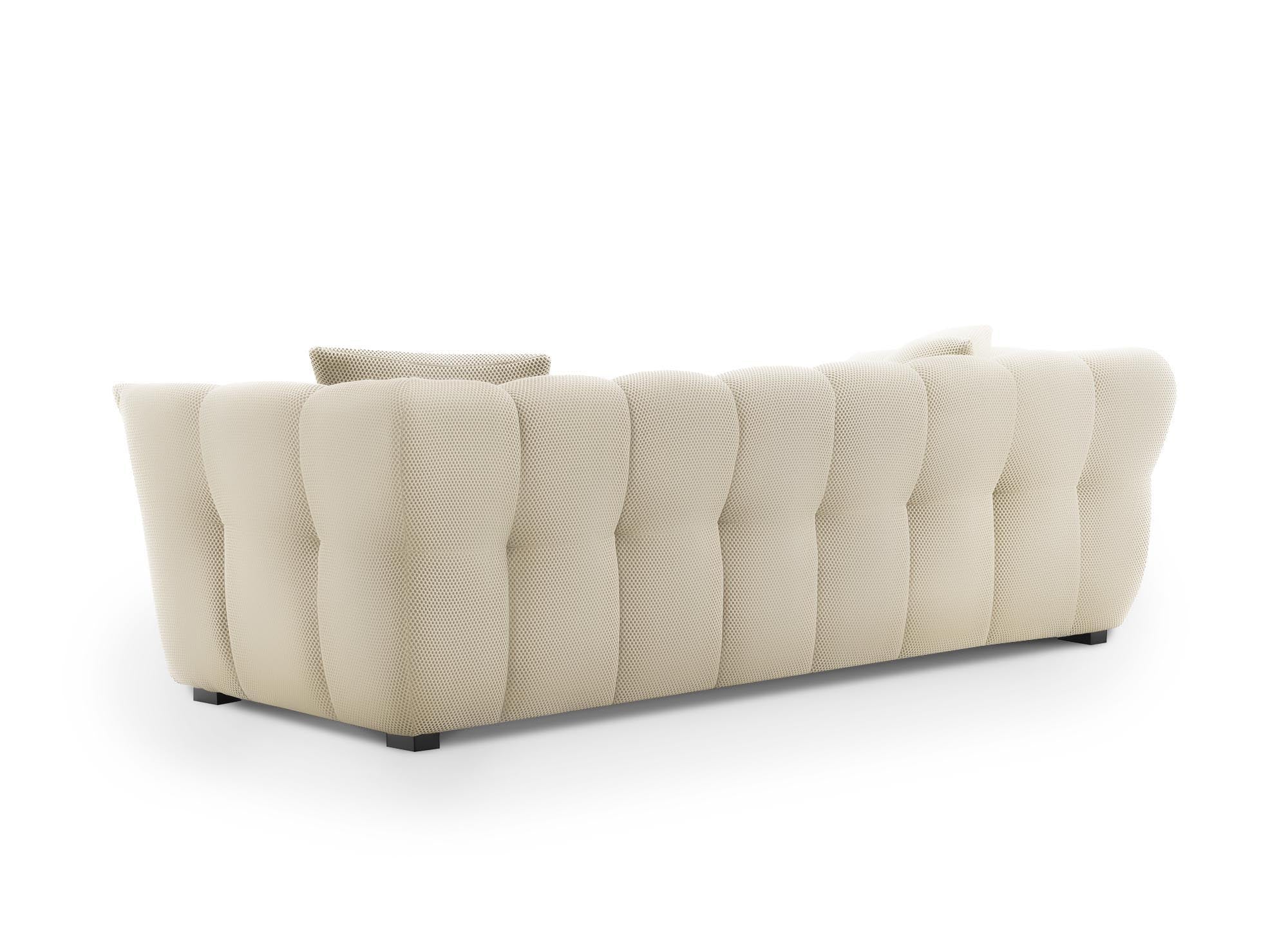 ELENA 3-Sitzer-Sofa aus beigem 3D-Stoff