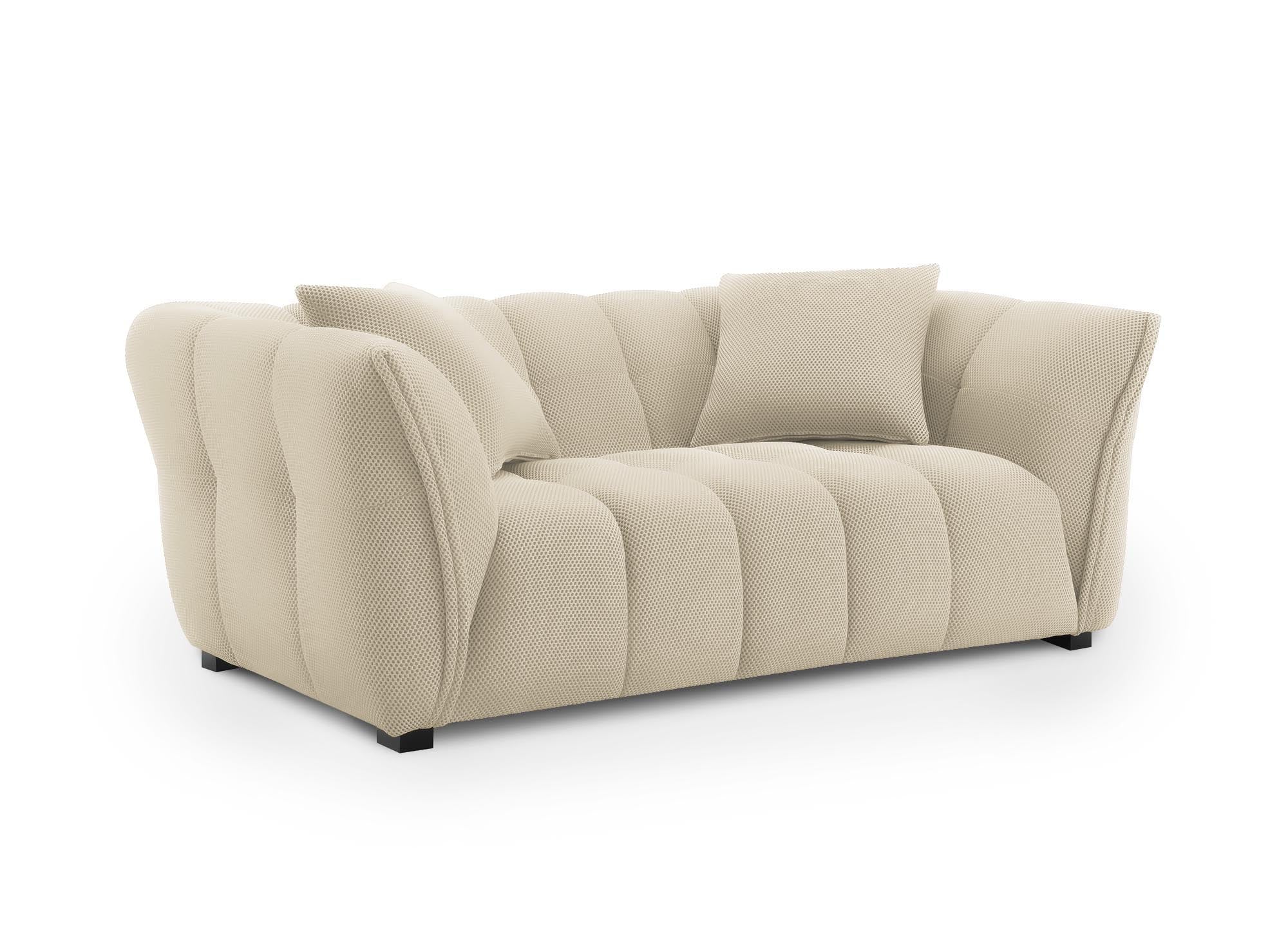 ELENA beige 3D-Stoff 2-Sitzer-Sofa