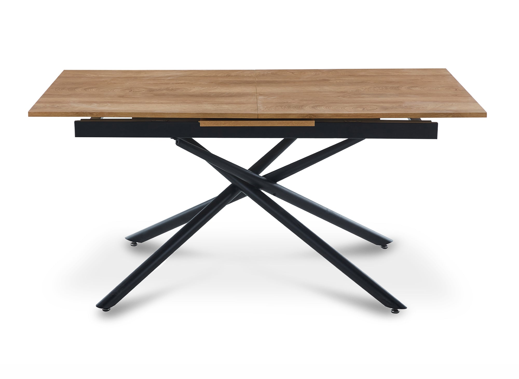 ZORO rechteckiger ausziehbarer Esstisch aus dunkler Eiche