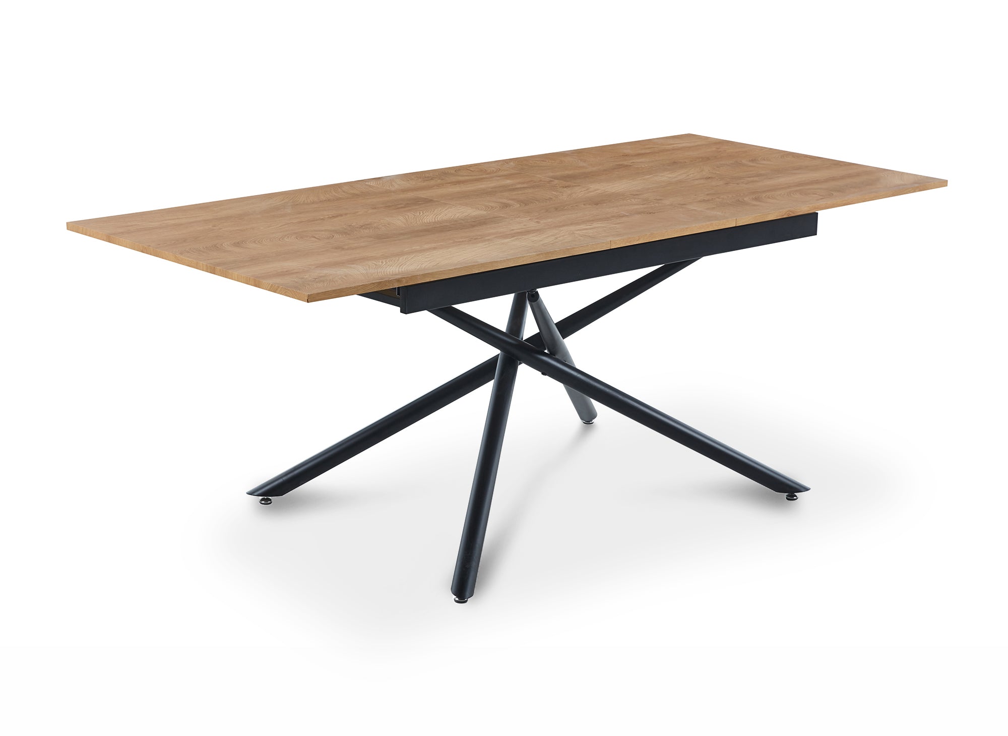 ZORO rechteckiger ausziehbarer Esstisch aus dunkler Eiche