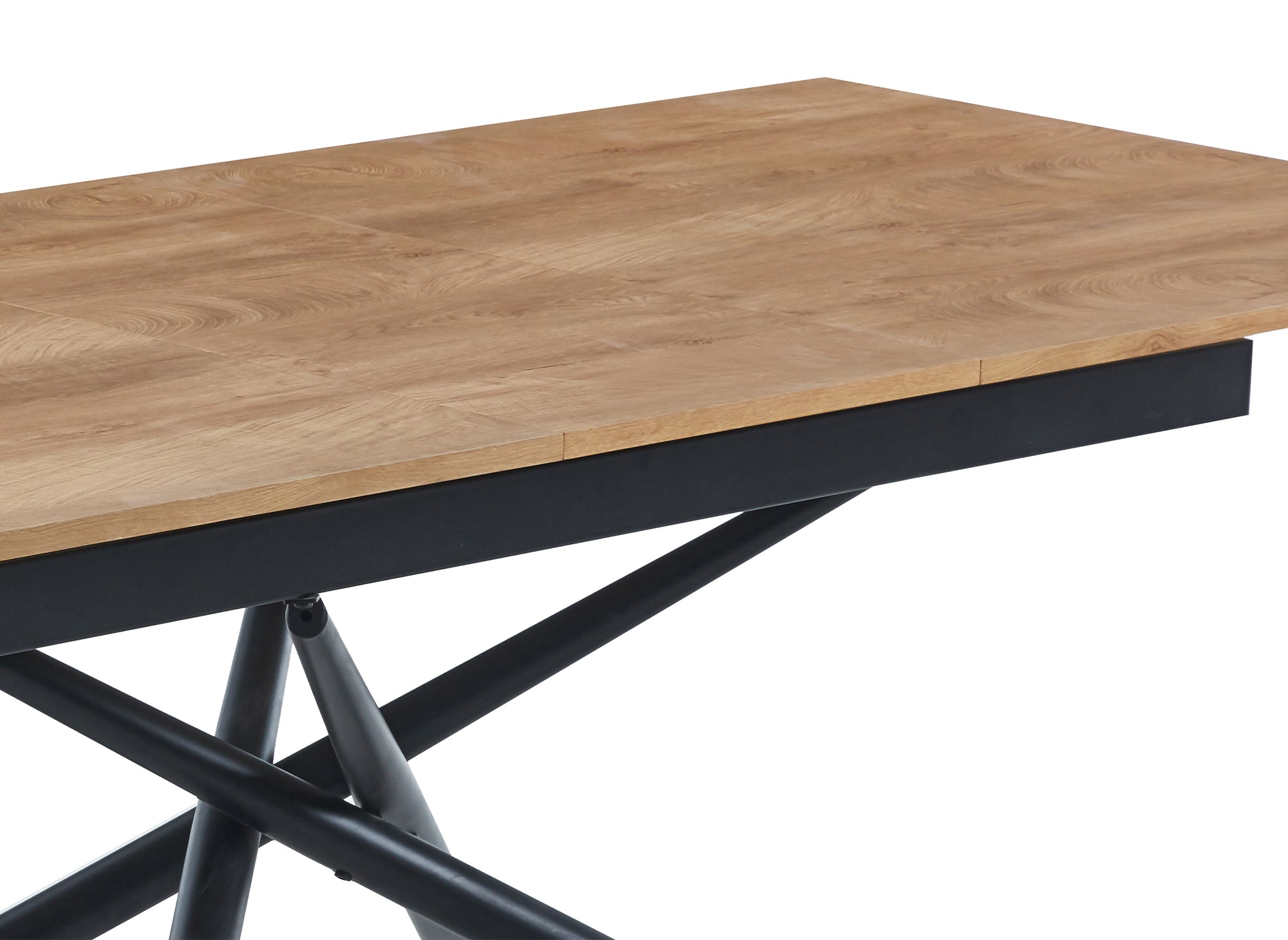 ZORO rechteckiger ausziehbarer Esstisch aus dunkler Eiche