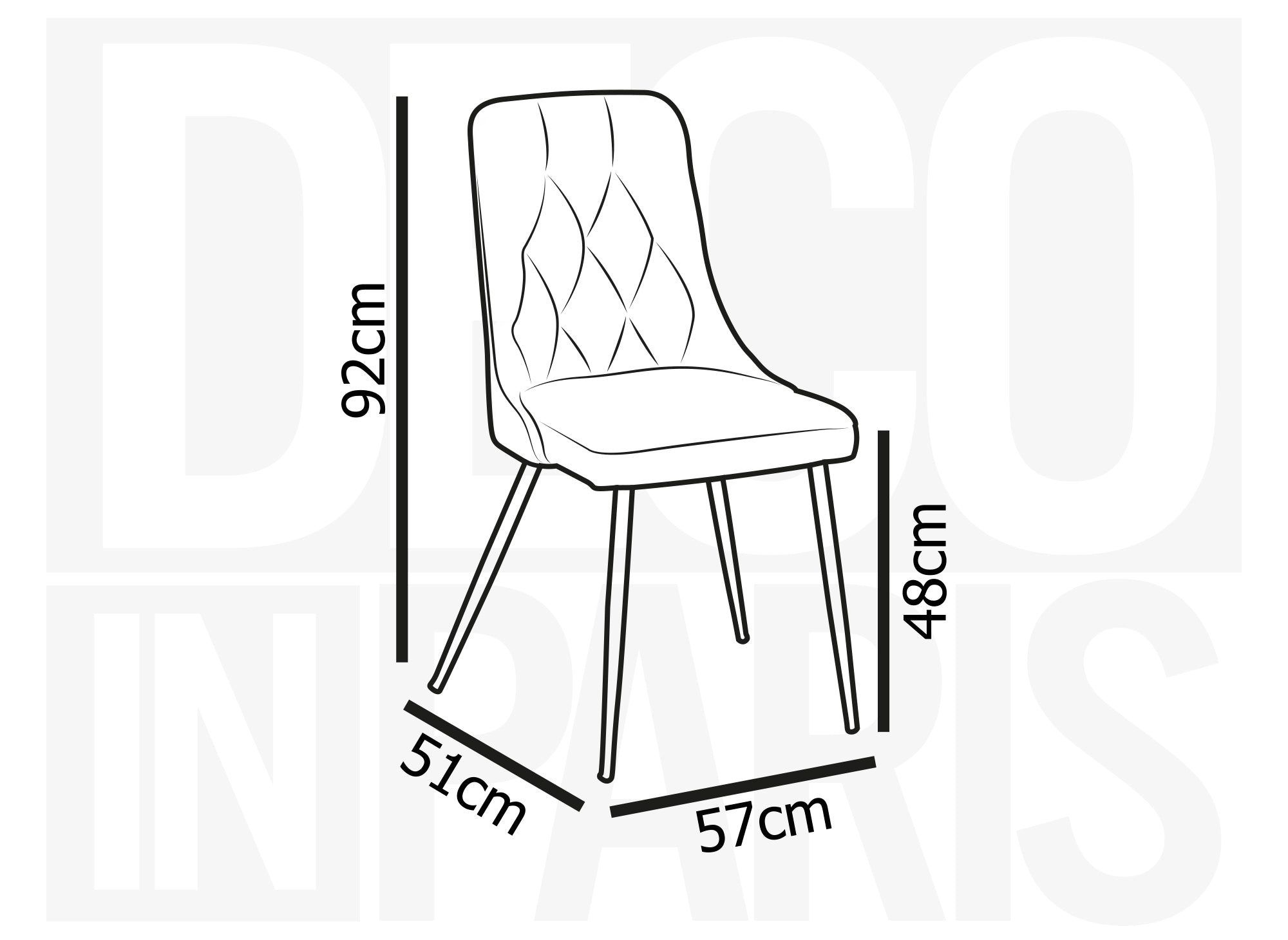 4er-Set OLVEA-Designerstühle aus grauem Samt