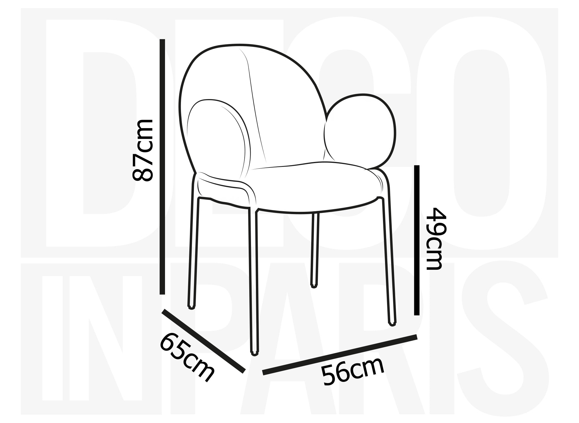 2er Set Designer-Sessel mit Armlehnen in weißem Frotteestoff BENTA