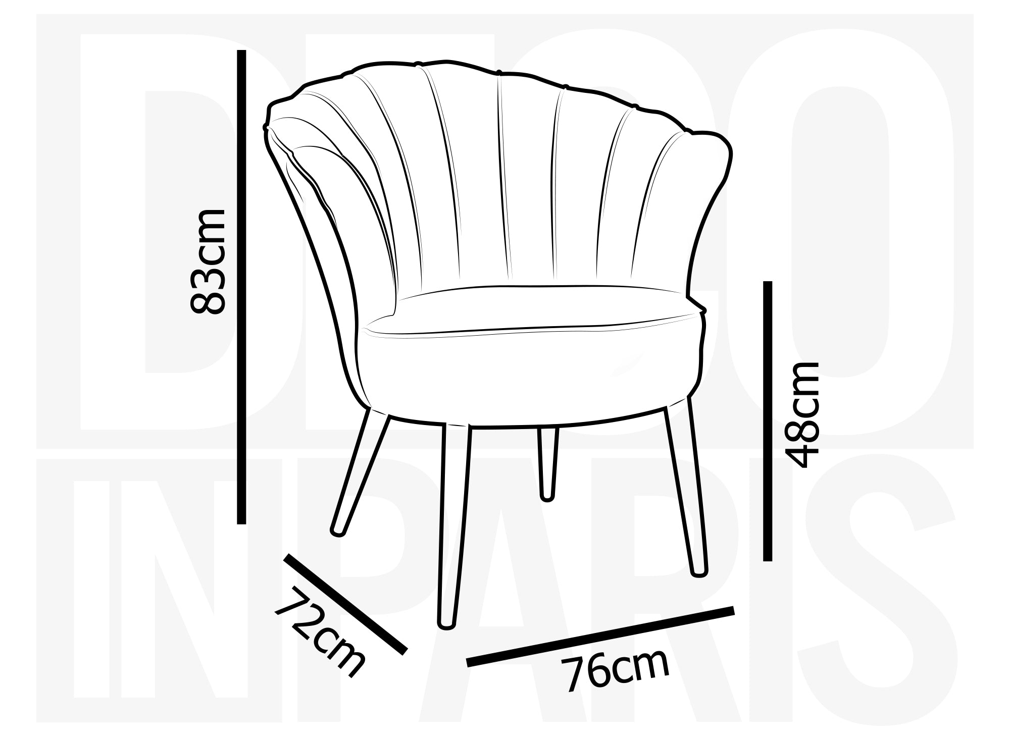ROKIA Designer-Sessel aus grauem Samt