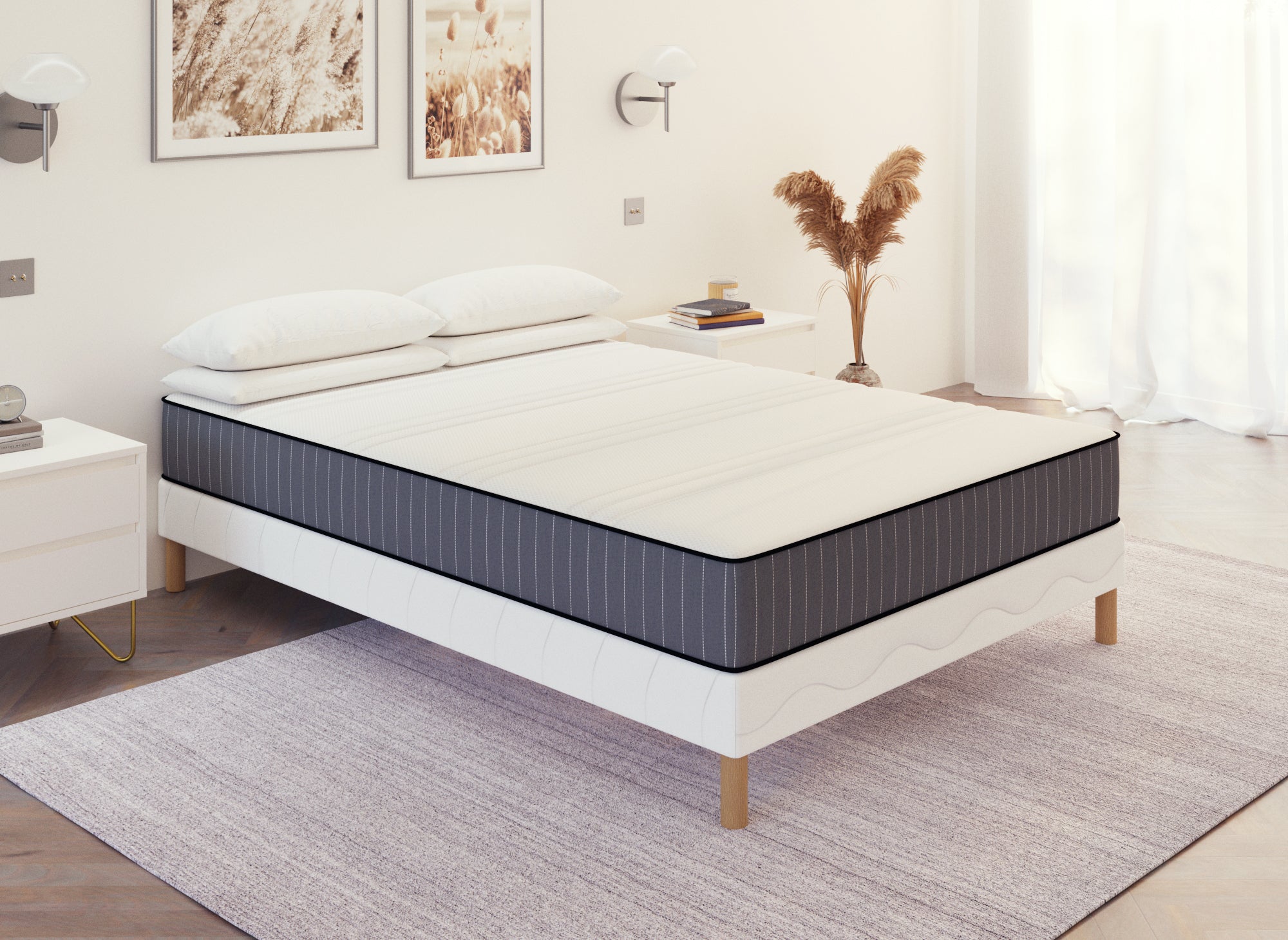 140x190 Boxspring-Set + 20 cm Schaumstoffmatratze - AWAN