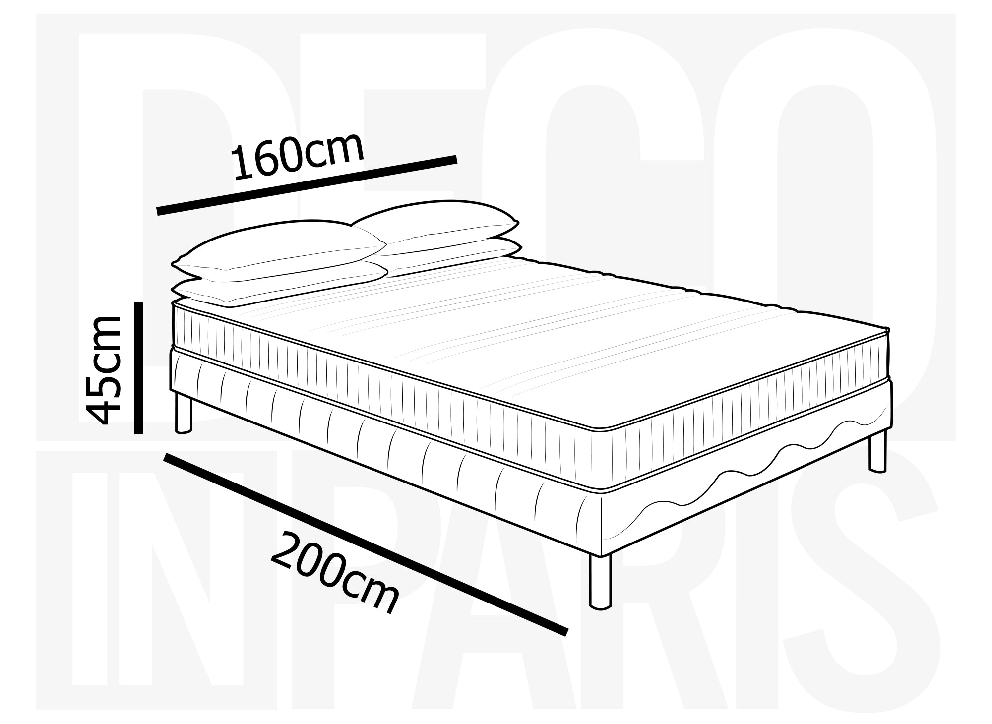 160x200 Boxspringset & 15 cm Schaumstoffmatratze - WOLK