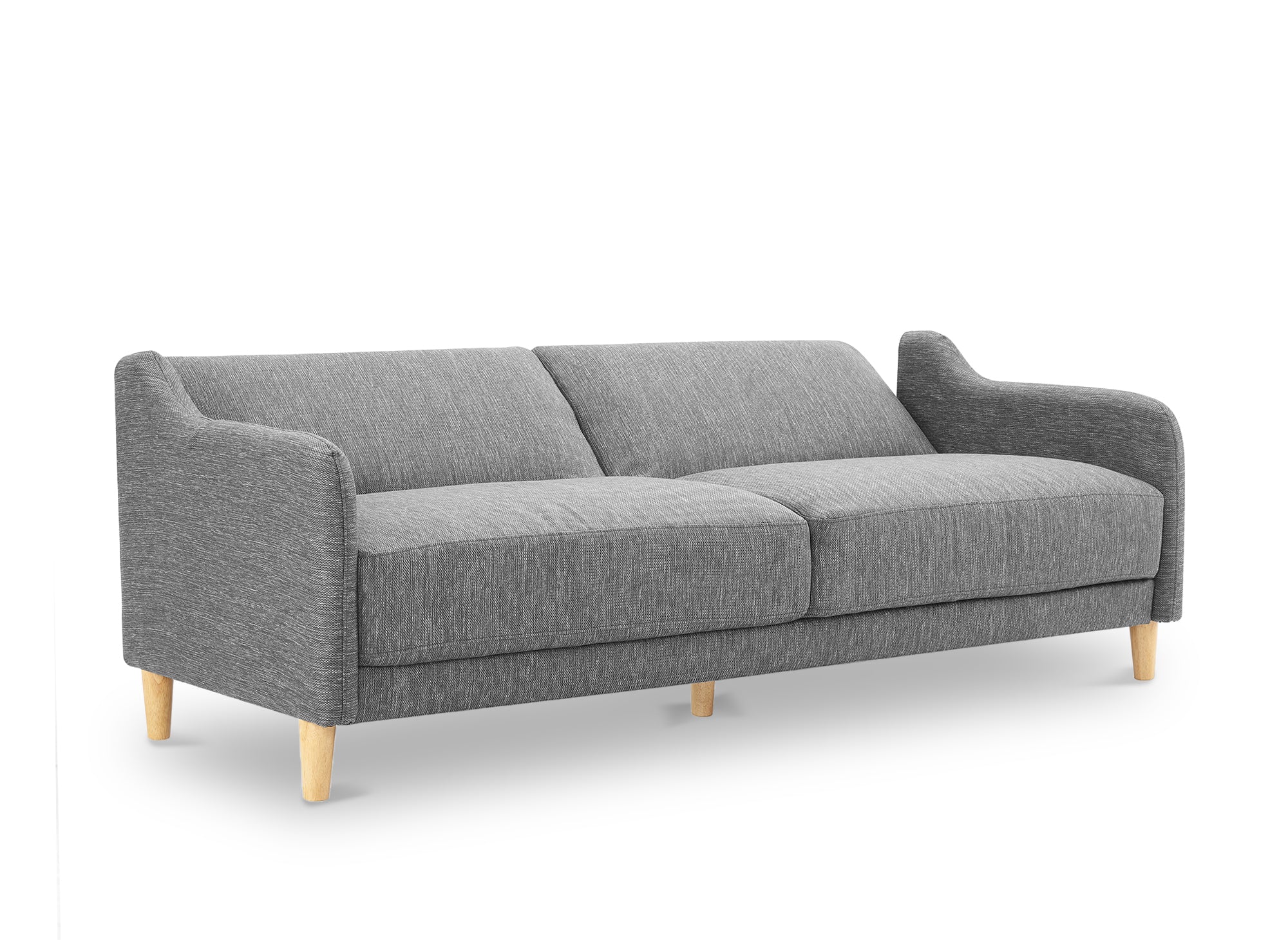 MARLON 3-Sitzer-Schlafsofa aus dunkelgrauem Stoff
