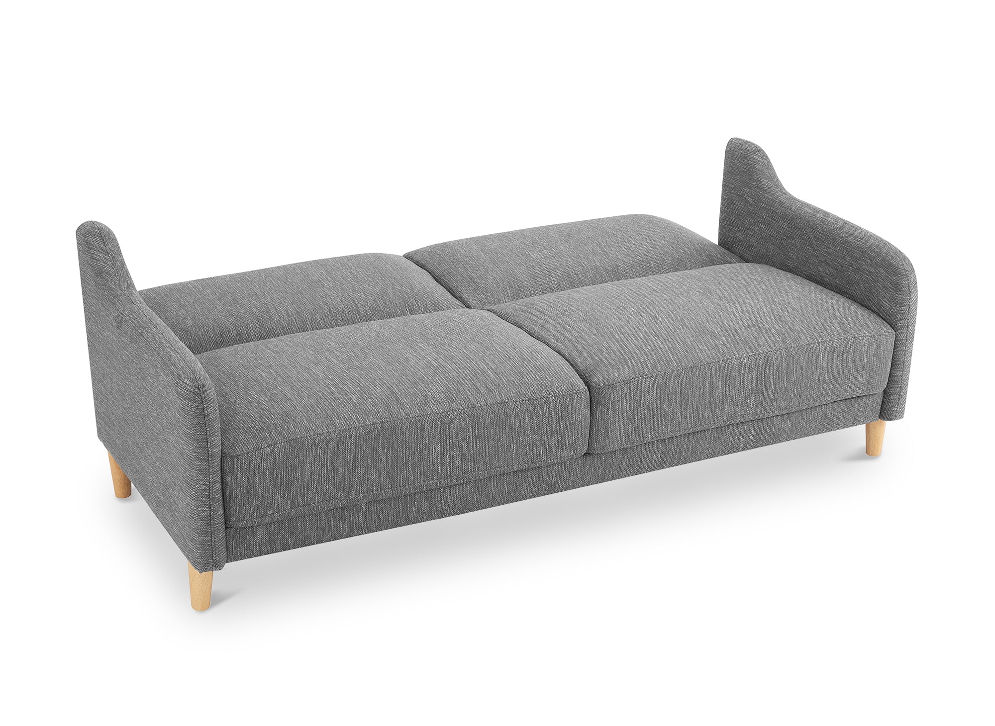 MARLON 3-Sitzer-Schlafsofa aus dunkelgrauem Stoff