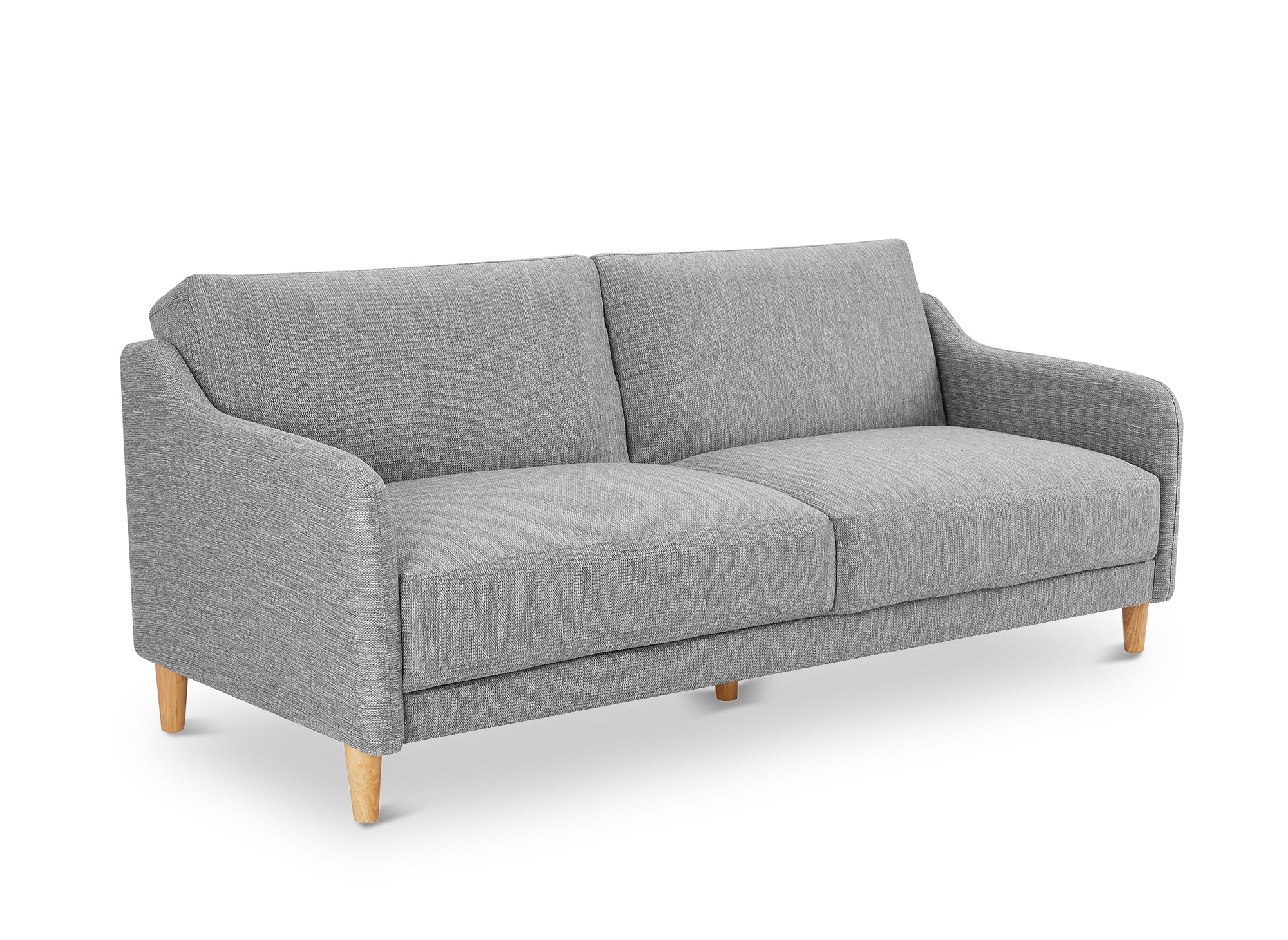 MARLON 3-Sitzer-Schlafsofa in hellgrauem Stoff