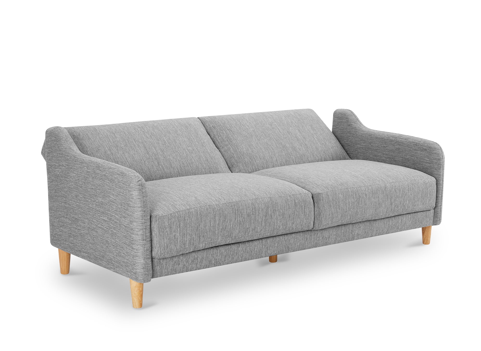 MARLON 3-Sitzer-Schlafsofa in hellgrauem Stoff
