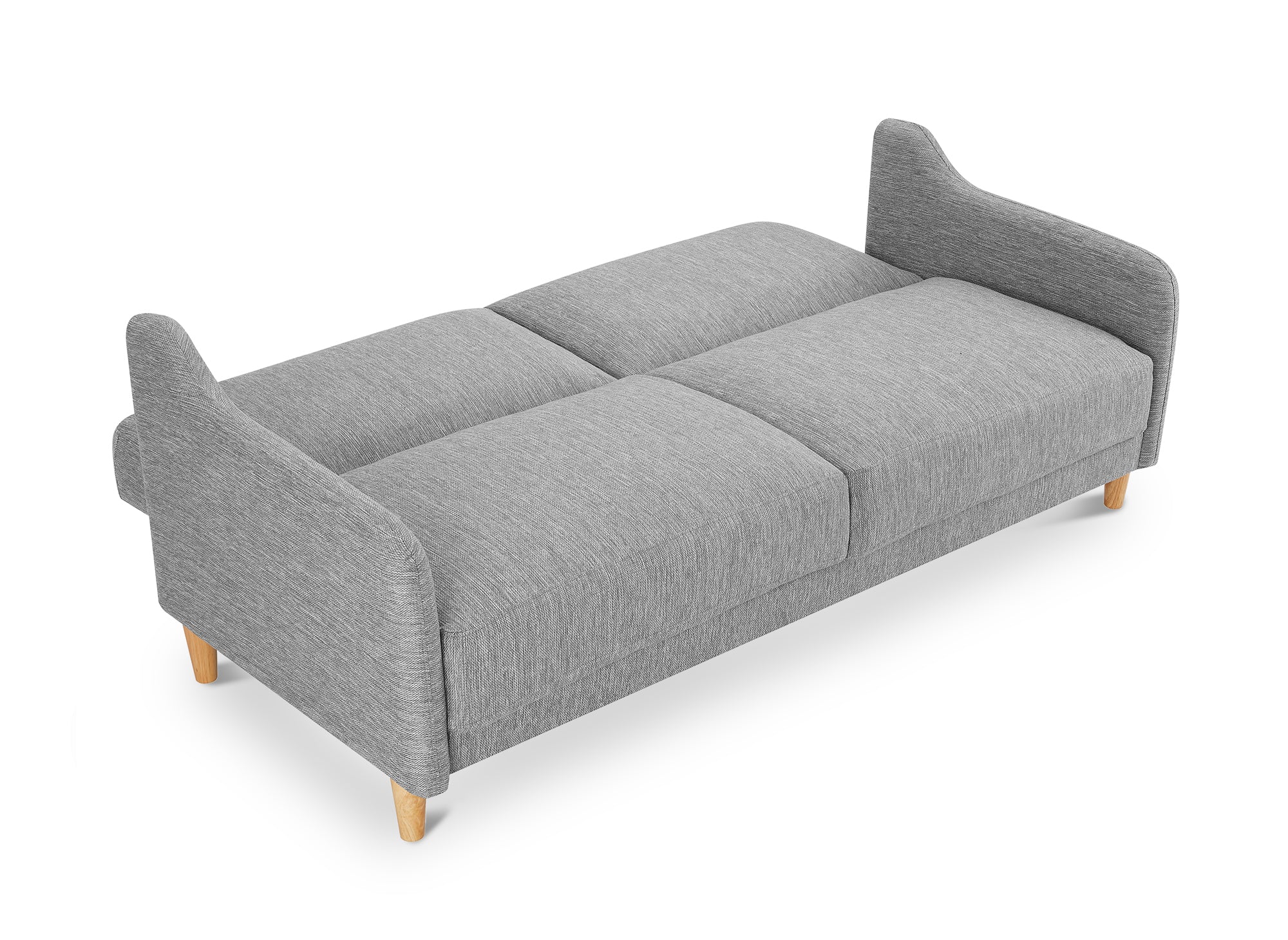 MARLON 3-Sitzer-Schlafsofa in hellgrauem Stoff