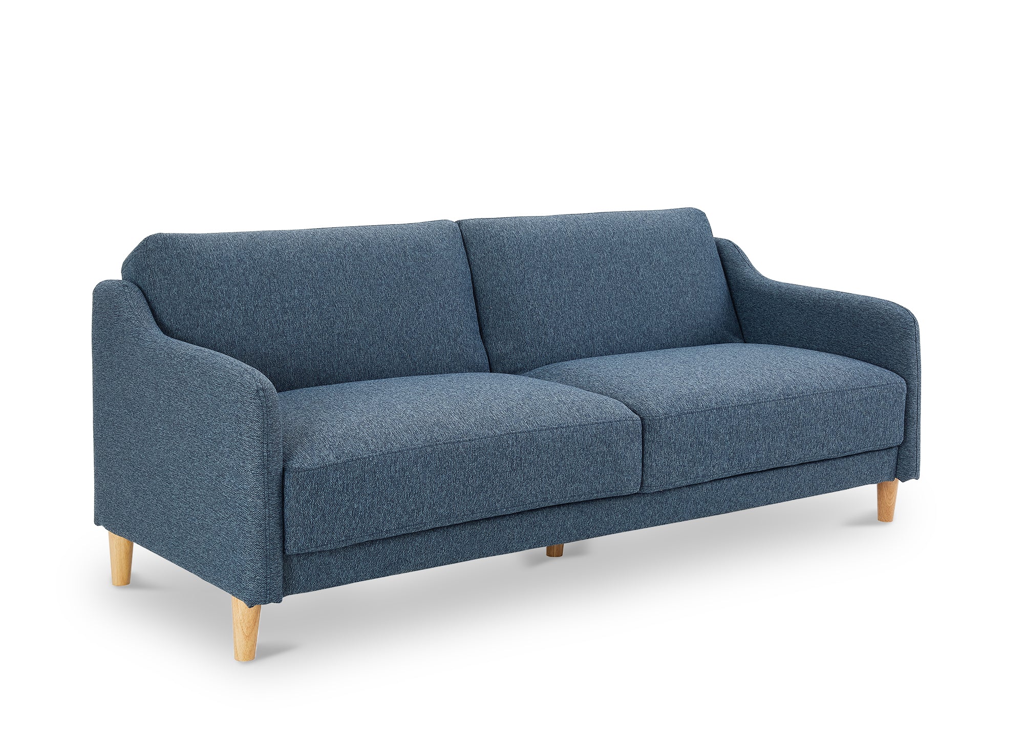 MARLON 3-Sitzer-Schlafsofa aus blauem Stoff