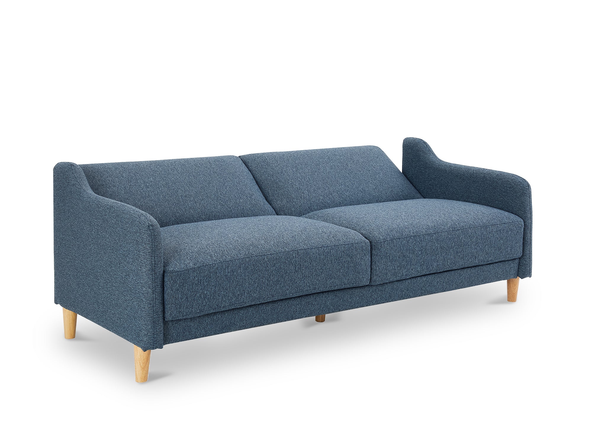 MARLON 3-Sitzer-Schlafsofa aus blauem Stoff