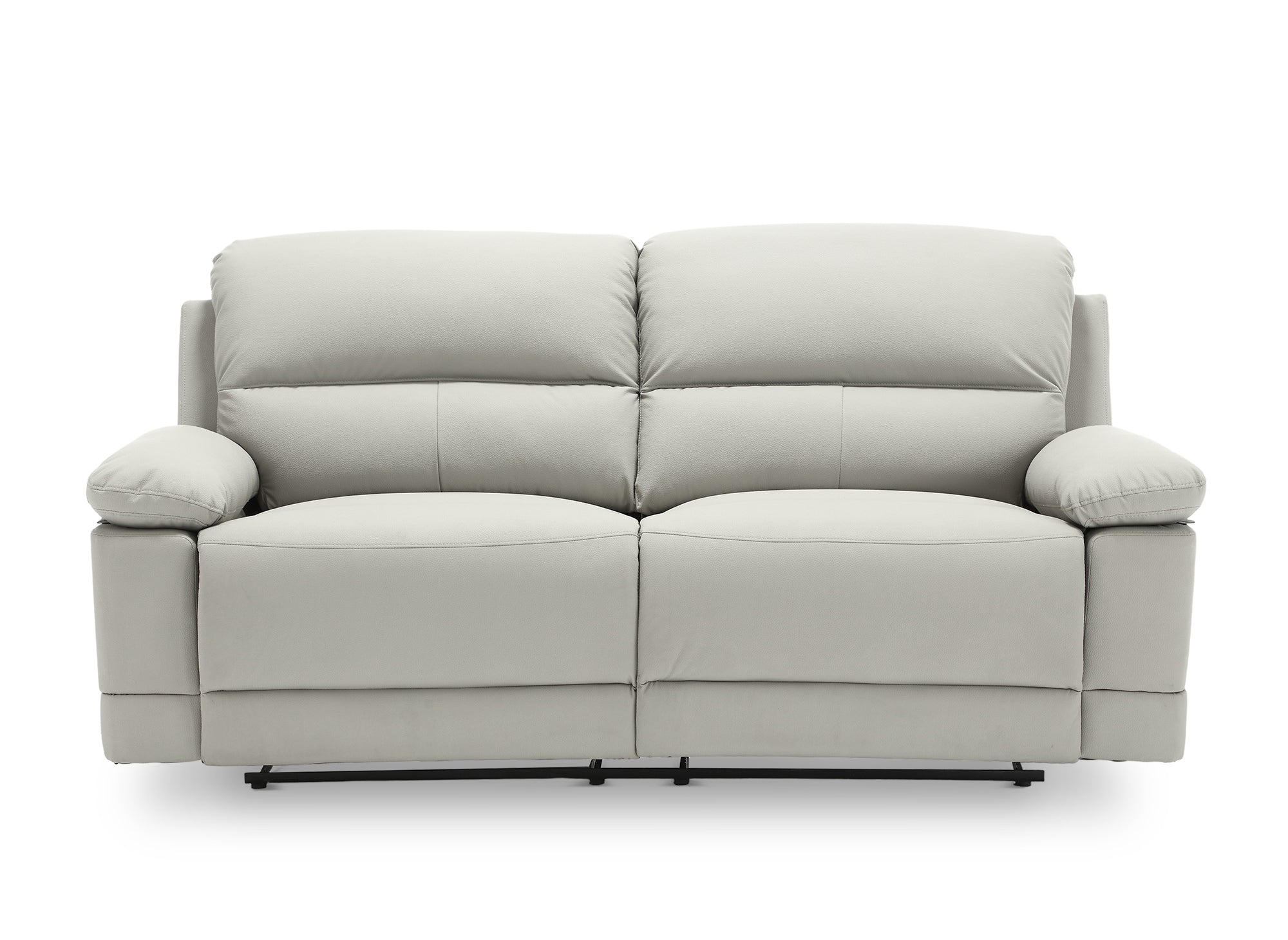 3-Sitzer-Relaxsofa mit manueller Bedienung in hellgrauem Kunstleder DANY