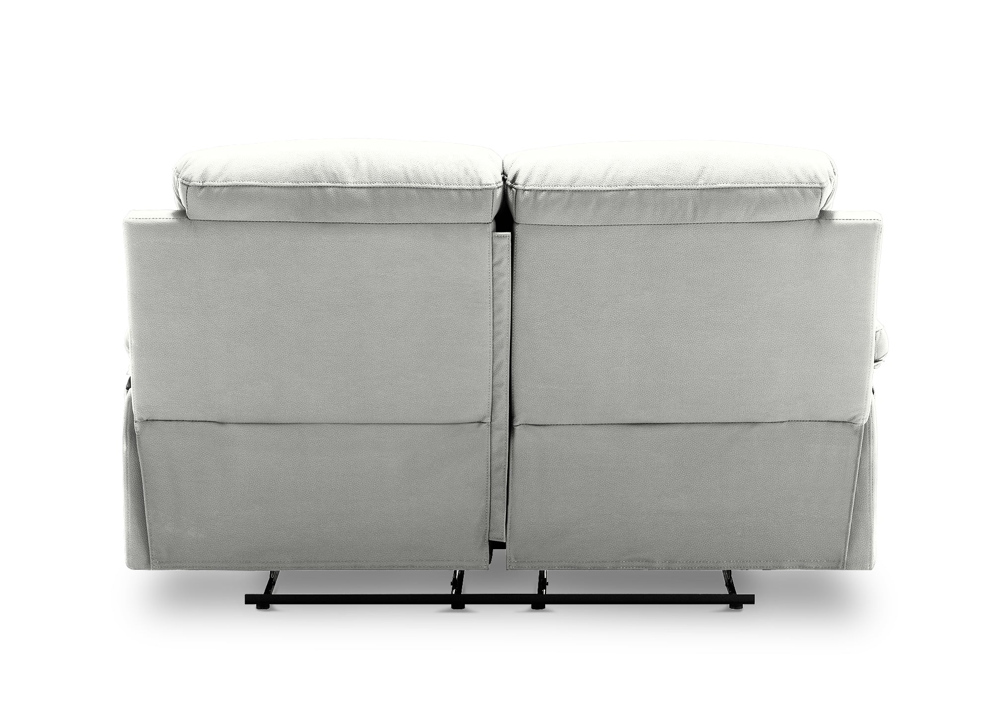 2-Sitzer-Relaxsofa mit manueller Bedienung in hellgrauem Kunstleder DANY