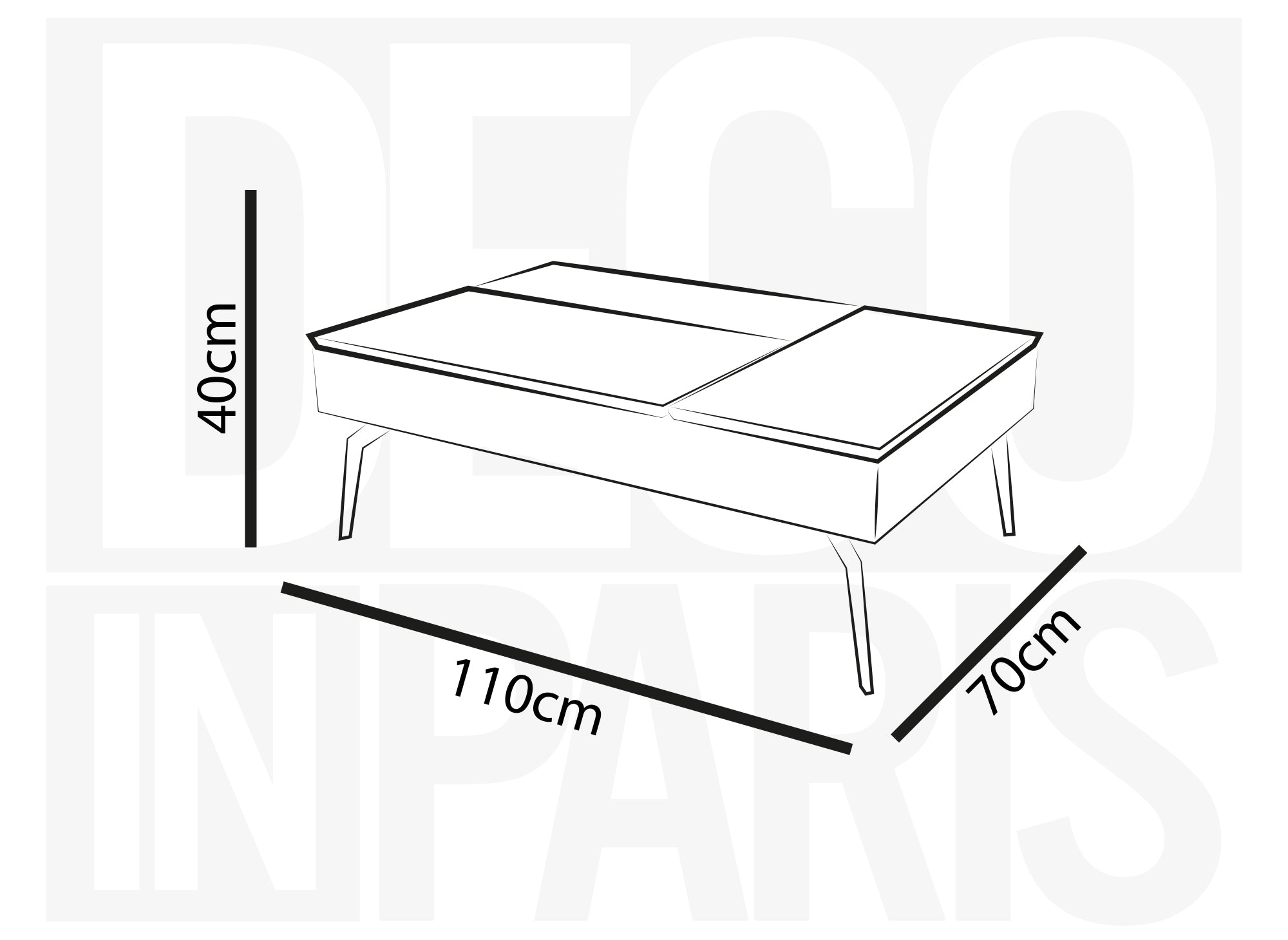 Designer-Couchtisch SILVANA mit weißer, hochklappbarer Keramikplatte