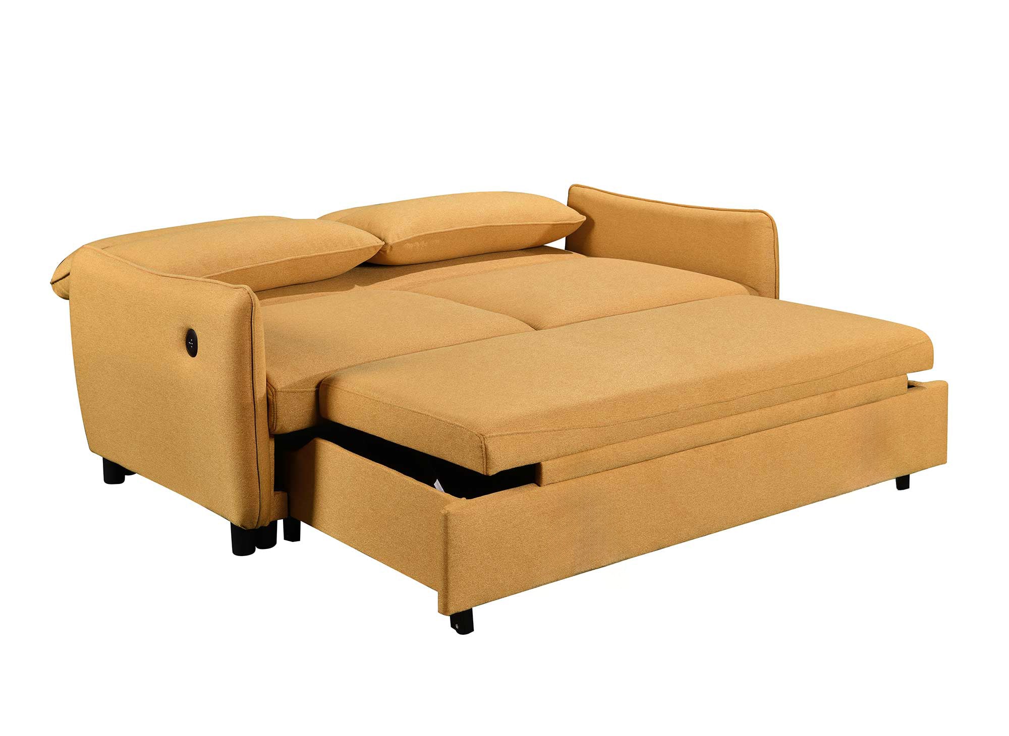 ZADIG 3-Sitzer-Schlafsofa aus gelbem Stoff