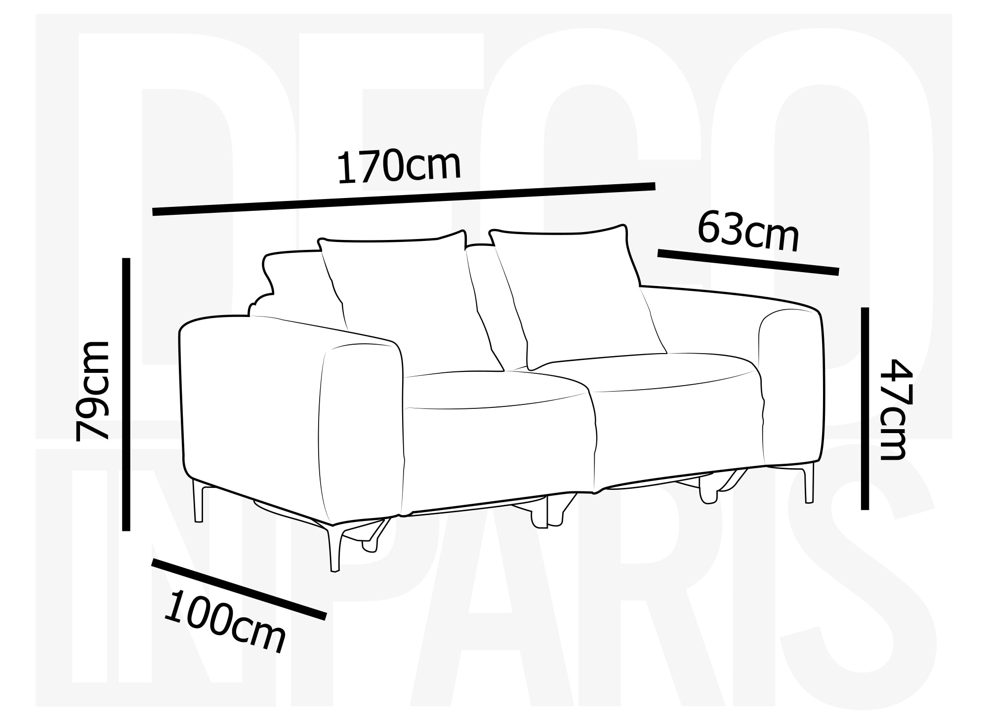 Elektrisches 2-Sitzer-Relaxsofa HELOISE aus senfgelb meliertem Samt