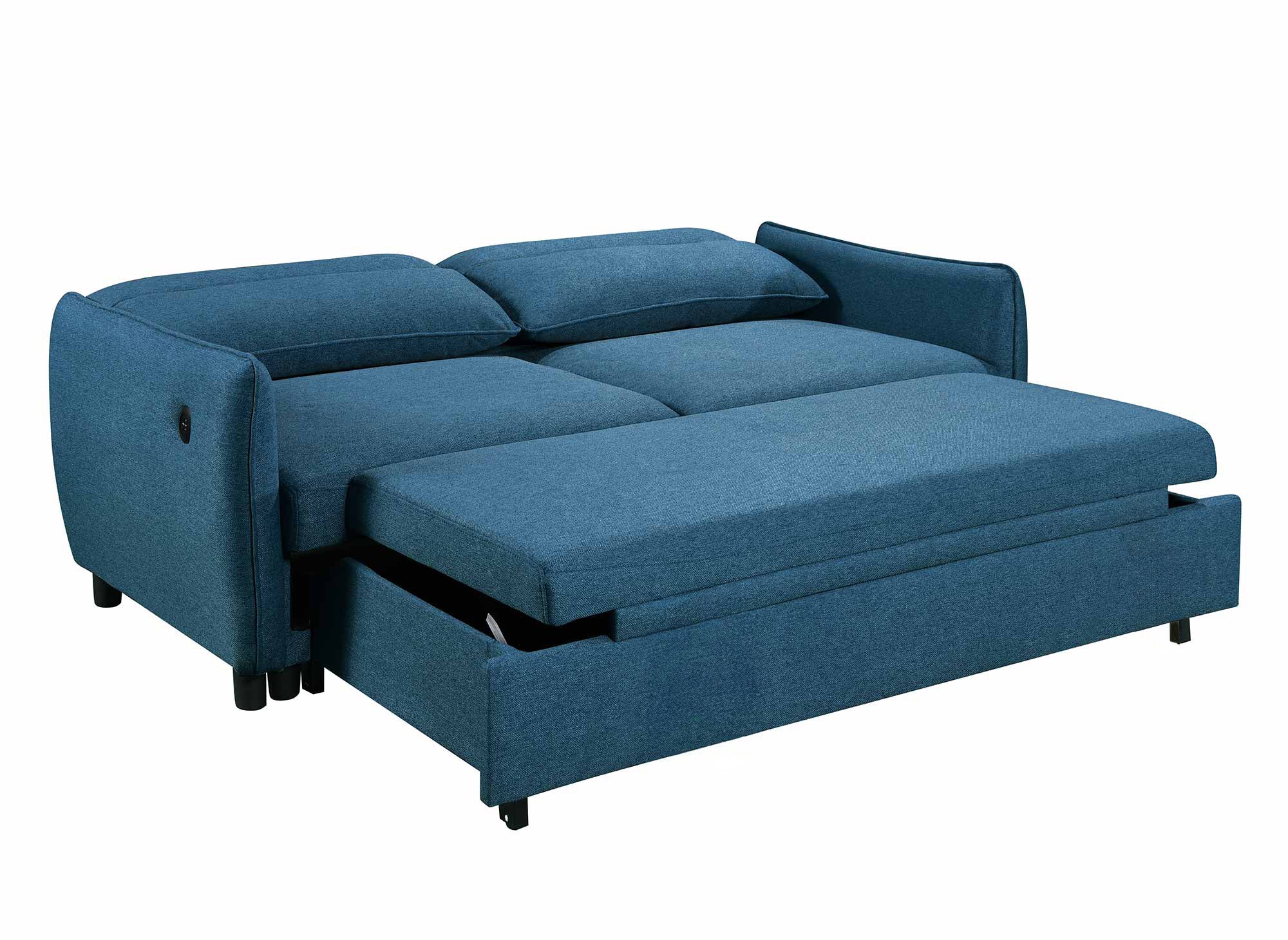 ZADIG 3-Sitzer-Schlafsofa aus blauem Stoff