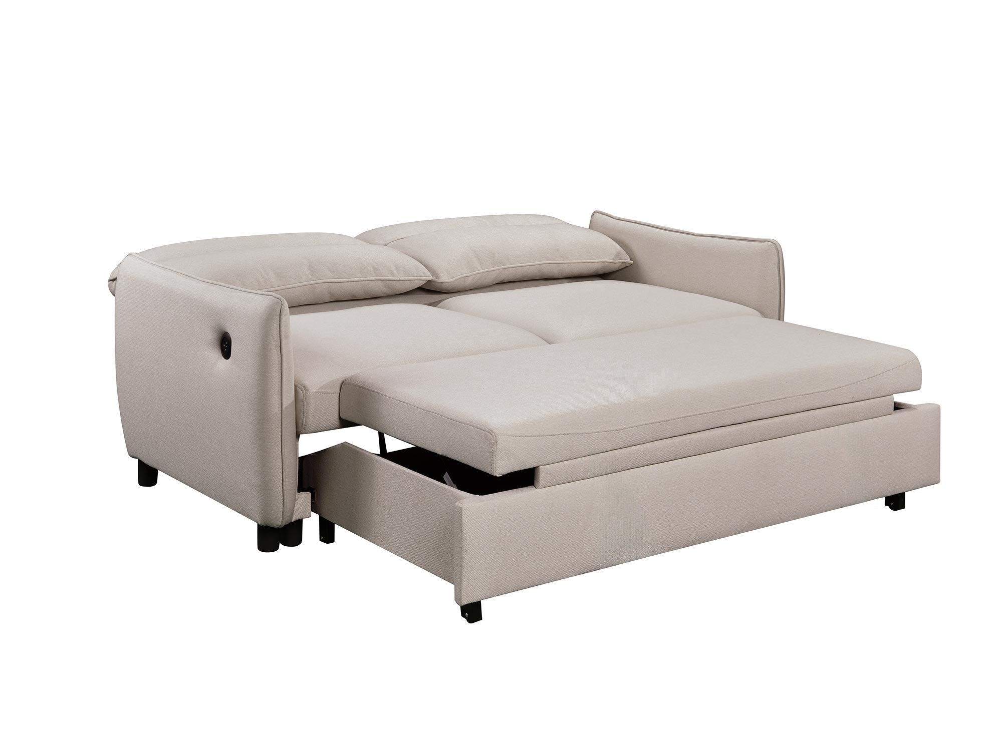 ZADIG 3-Sitzer-Schlafsofa aus beigem Stoff