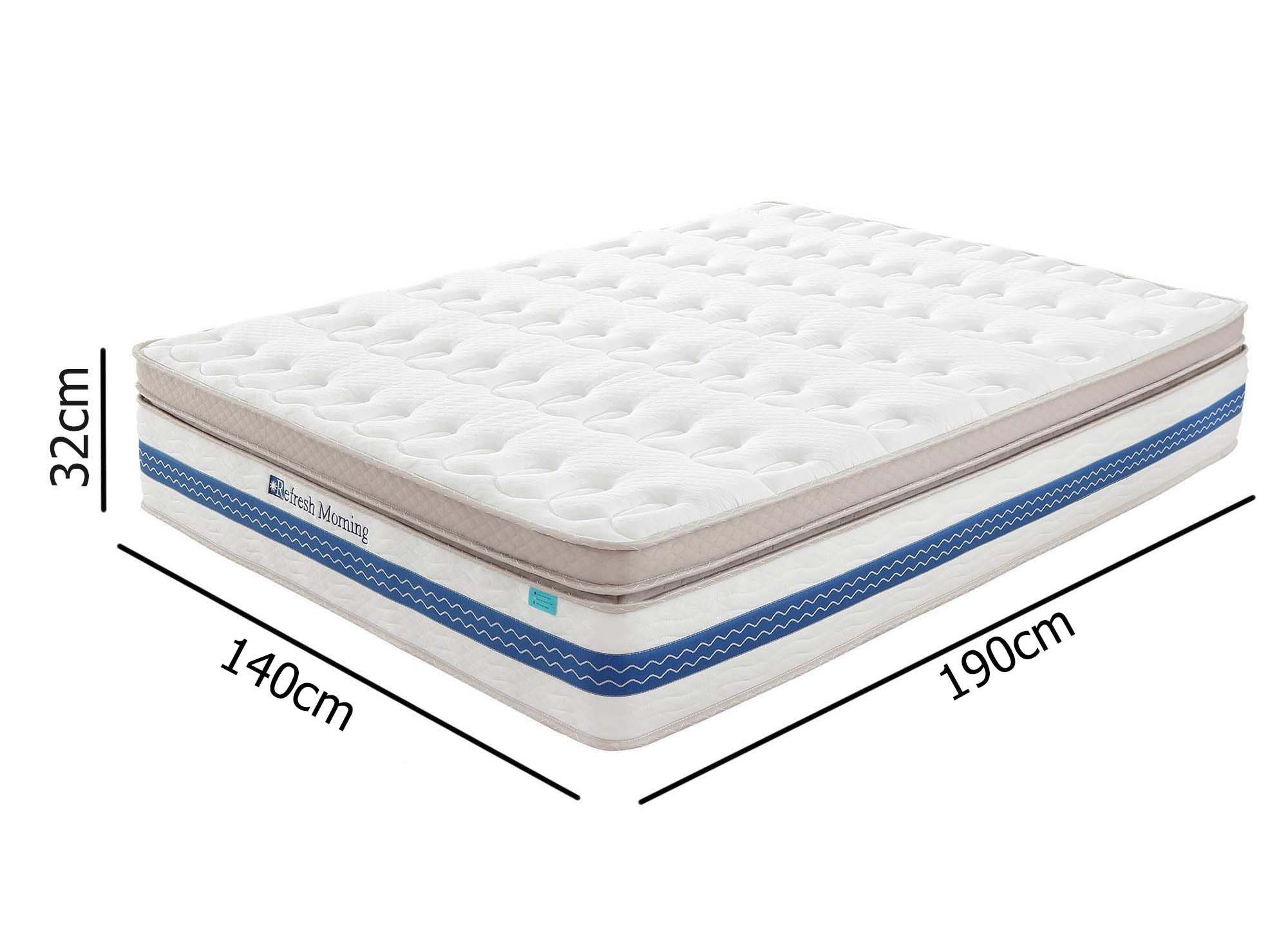 REFRESH Hybridmatratze 140 x 190 cm Taschenfedern und Memory Foam, Dicke 32 cm