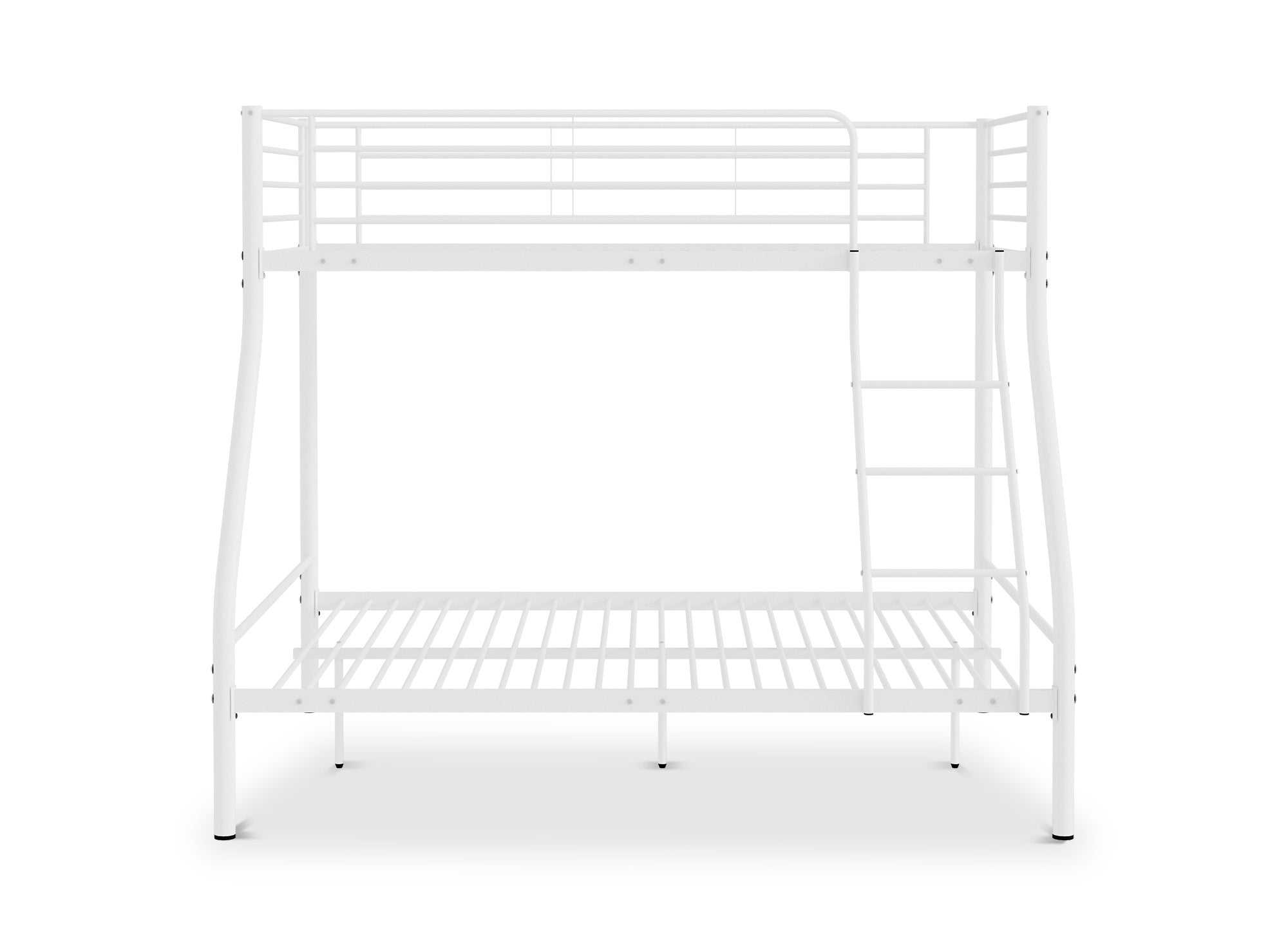 Weißes Metall-Etagenbett 90 x 190 cm und 140 x 190 cm TRINITY