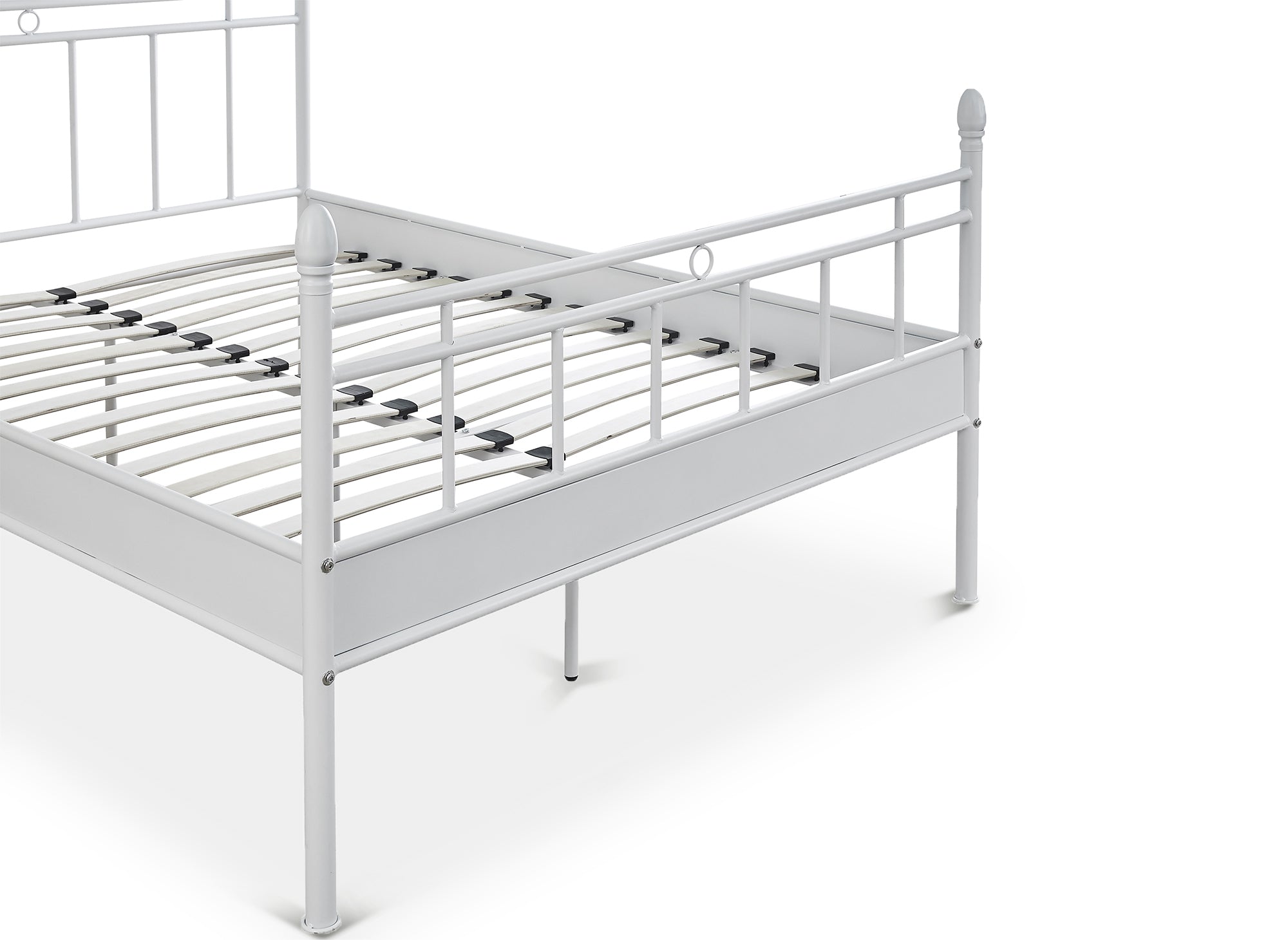 KADY Doppelbett aus weißem Metall 140 x 190 cm