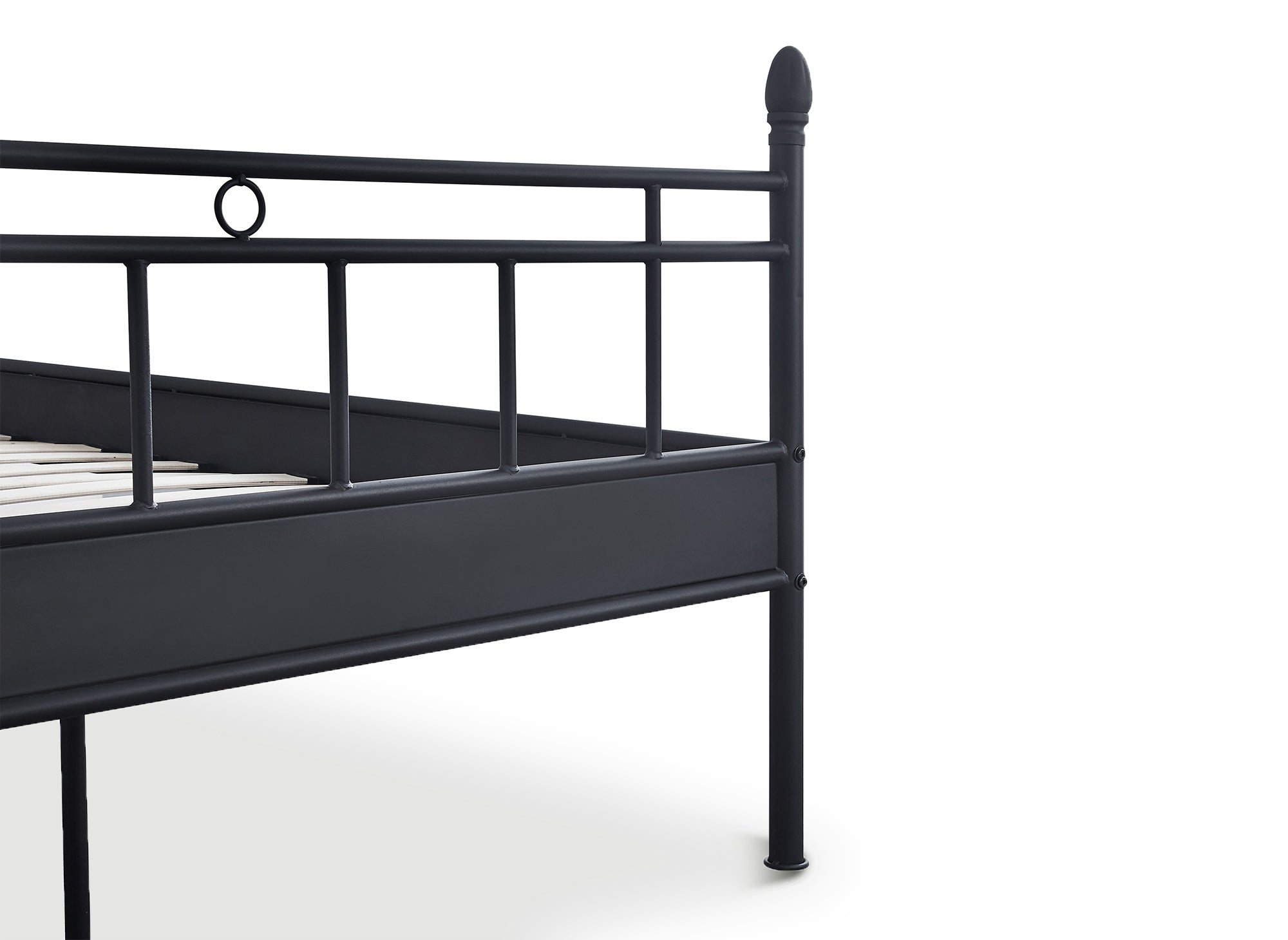 KADY Doppelbett aus schwarzem Metall 140 x 190 cm
