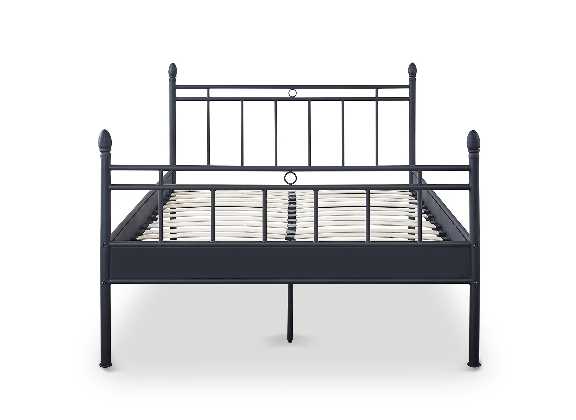 KADY Doppelbett aus schwarzem Metall 140 x 190 cm