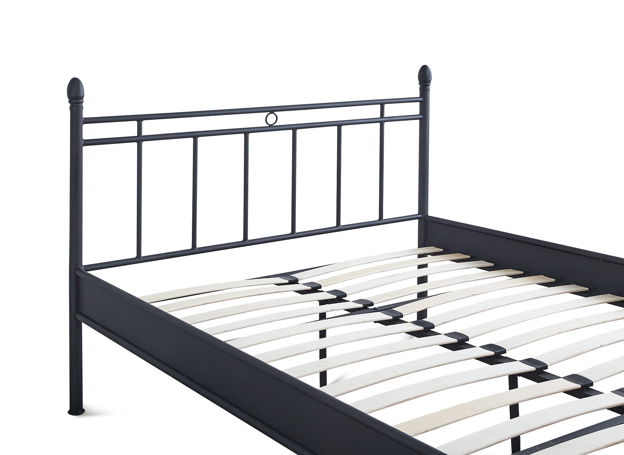 KADY Doppelbett aus schwarzem Metall 160 x 200 cm