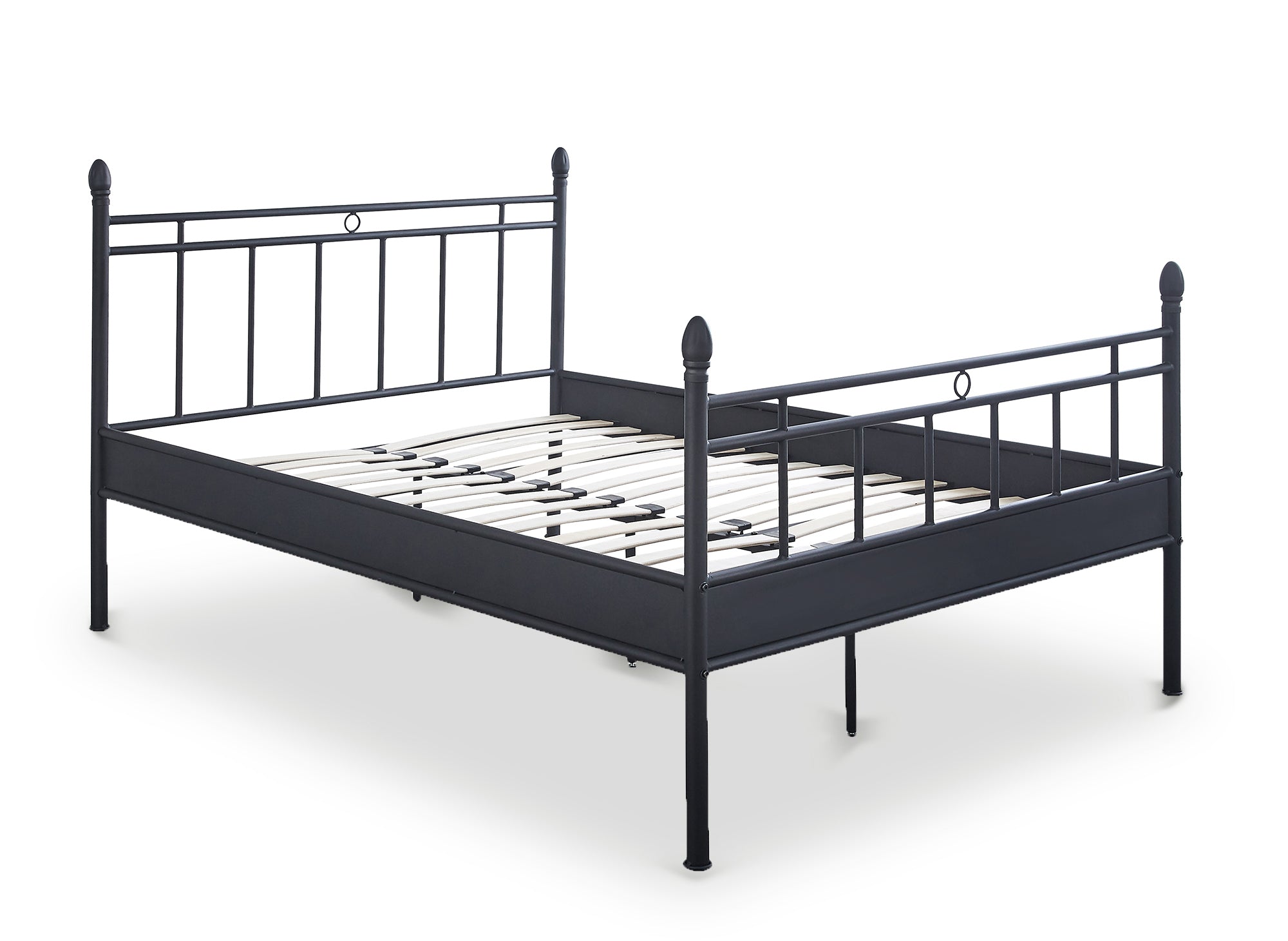 KADY Doppelbett aus schwarzem Metall 160 x 200 cm