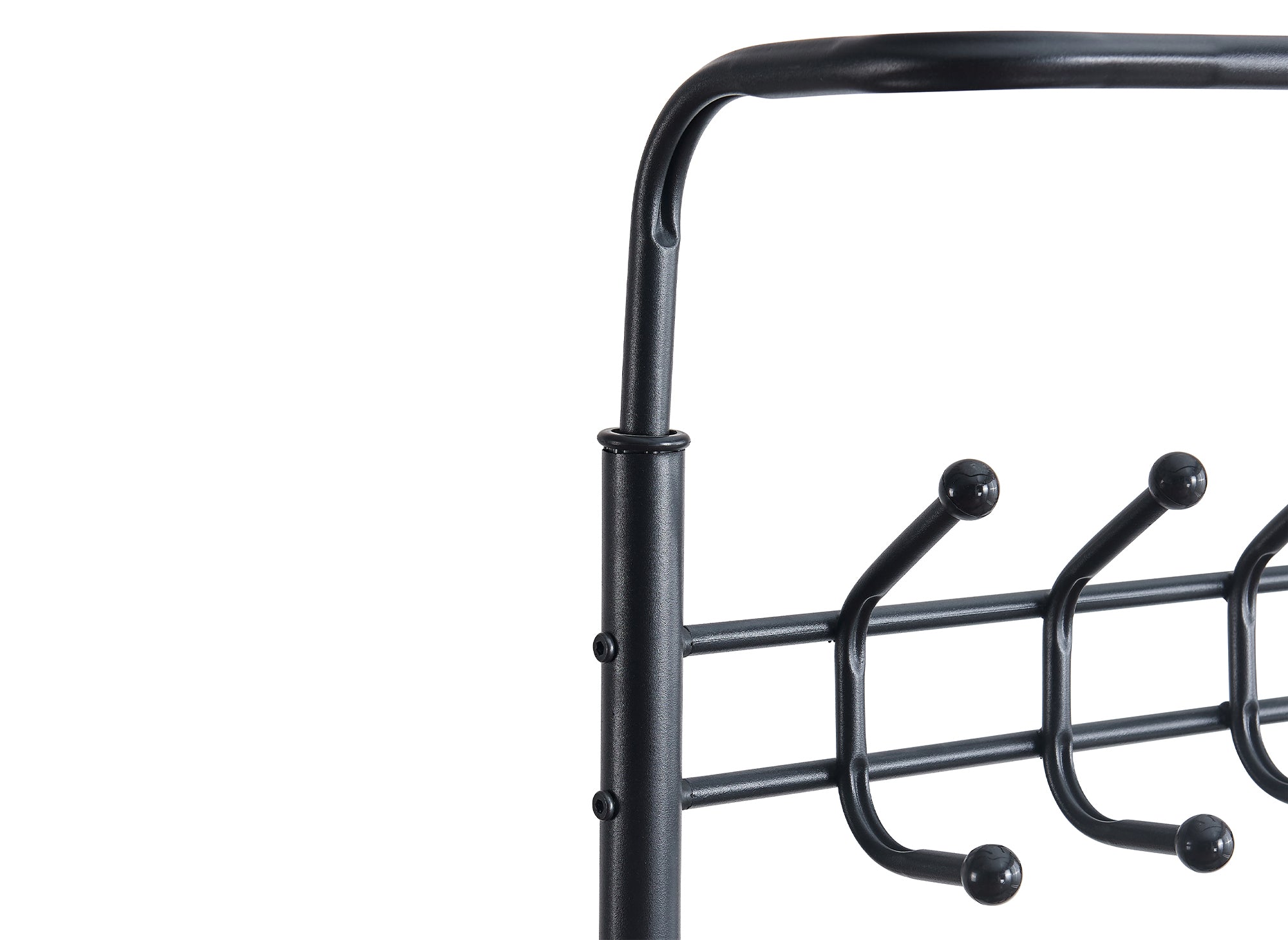 ROMAN Eingangsschrank mit 3 Regalen aus schwarzem Metall