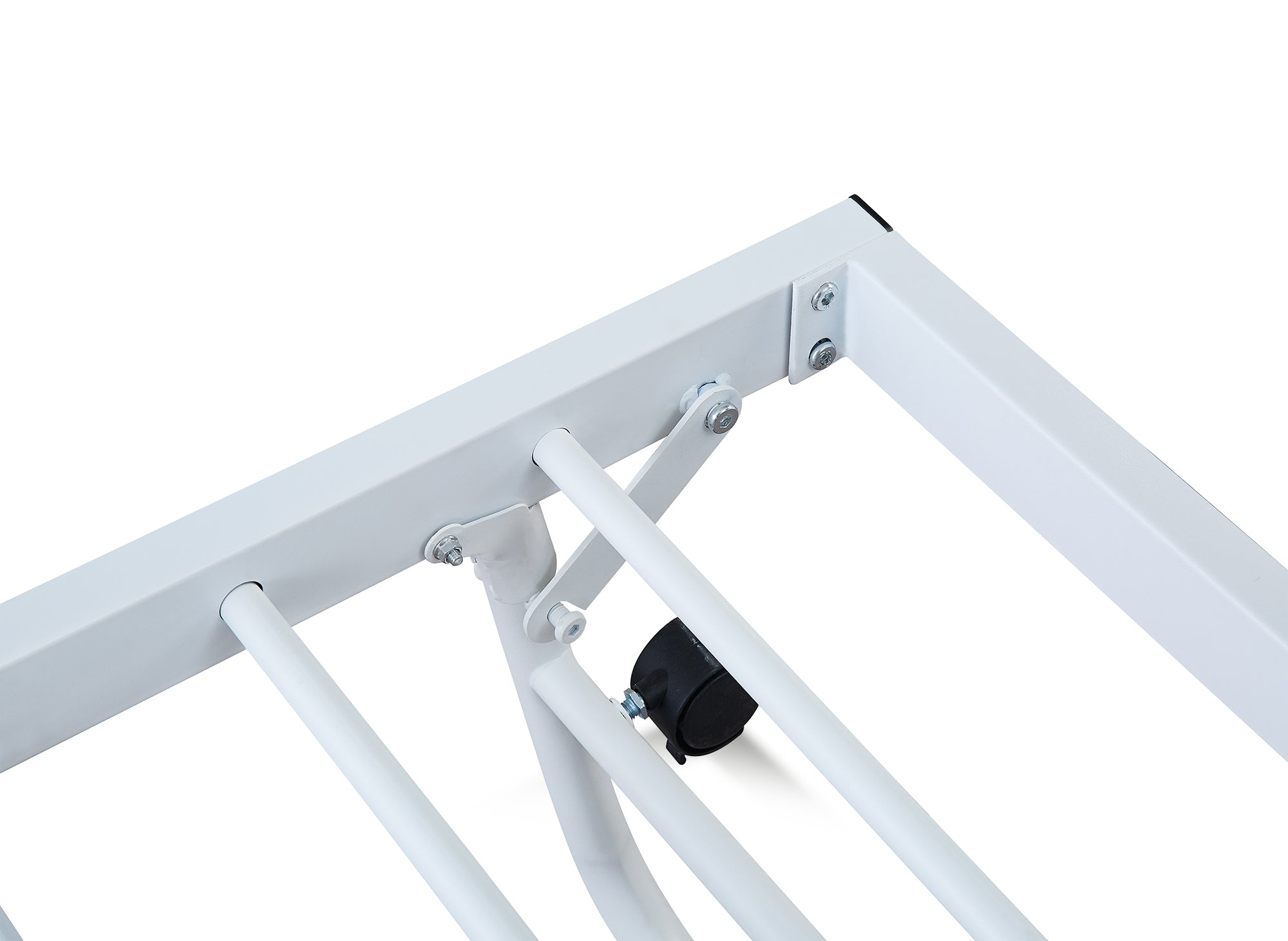 ALICIA Ausziehsofa aus weißem Metall 90 x 190 cm