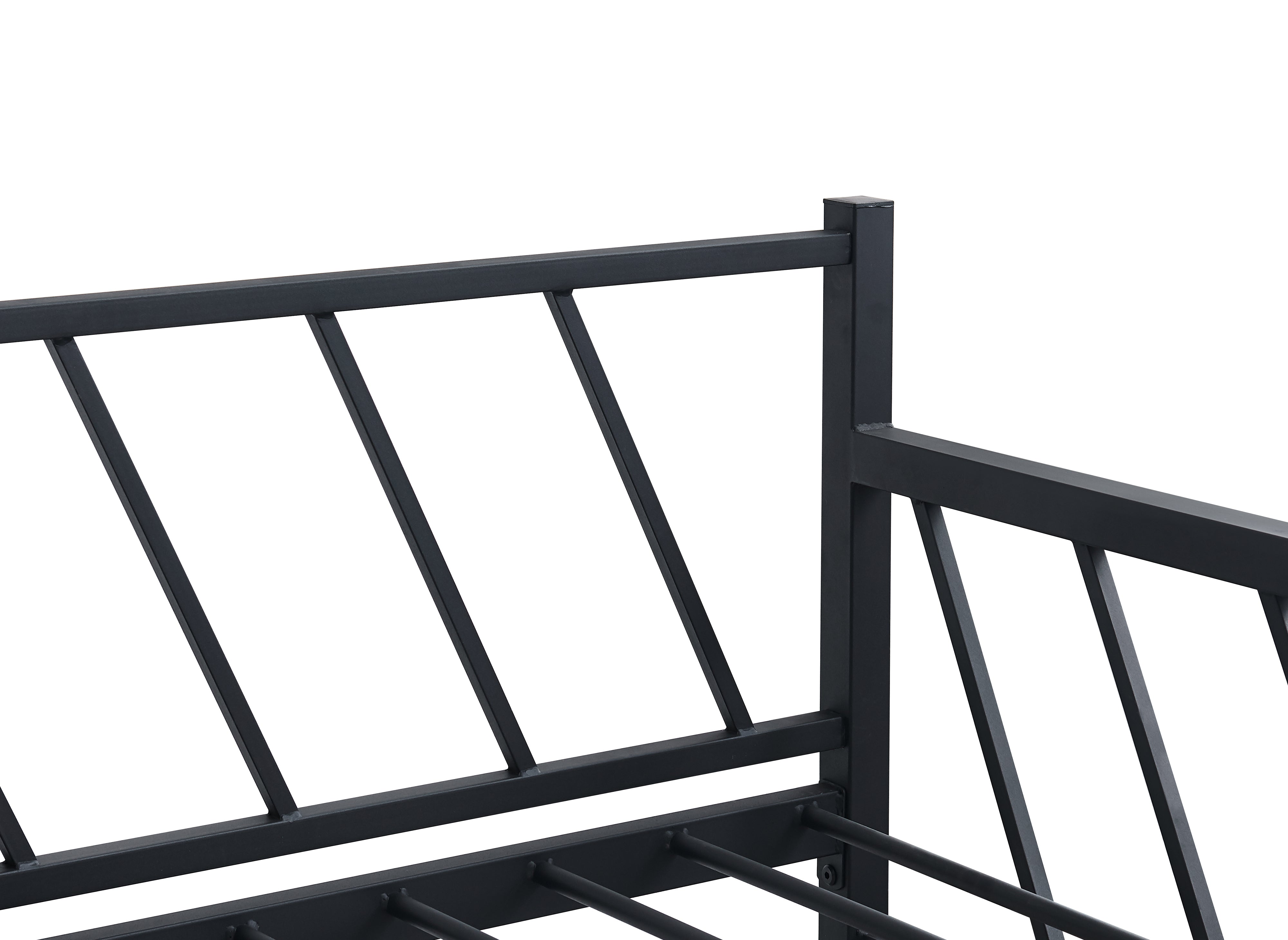 TORRY ausziehbares Tagesbett aus schwarzem Metall 90 x 190 cm