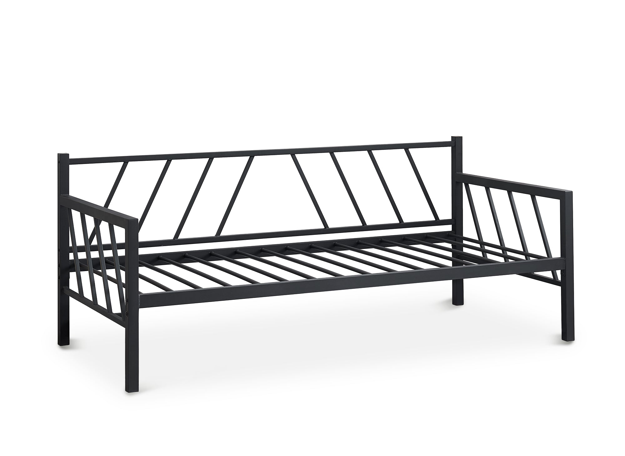 TORRY ausziehbares Tagesbett aus schwarzem Metall 90 x 190 cm