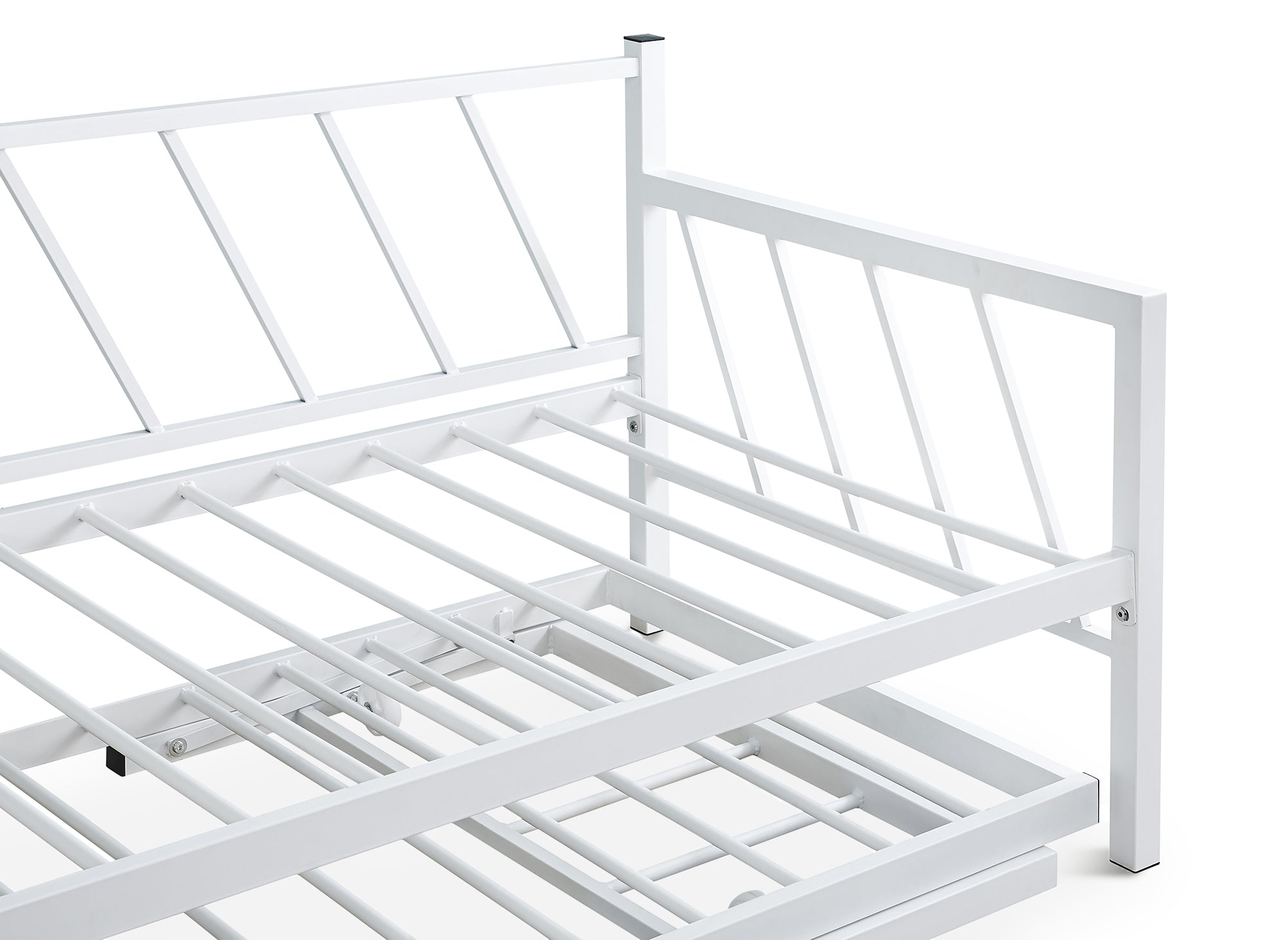 TORRY Auszieh-Tagesbett aus weißem Metall 90 x 190 cm