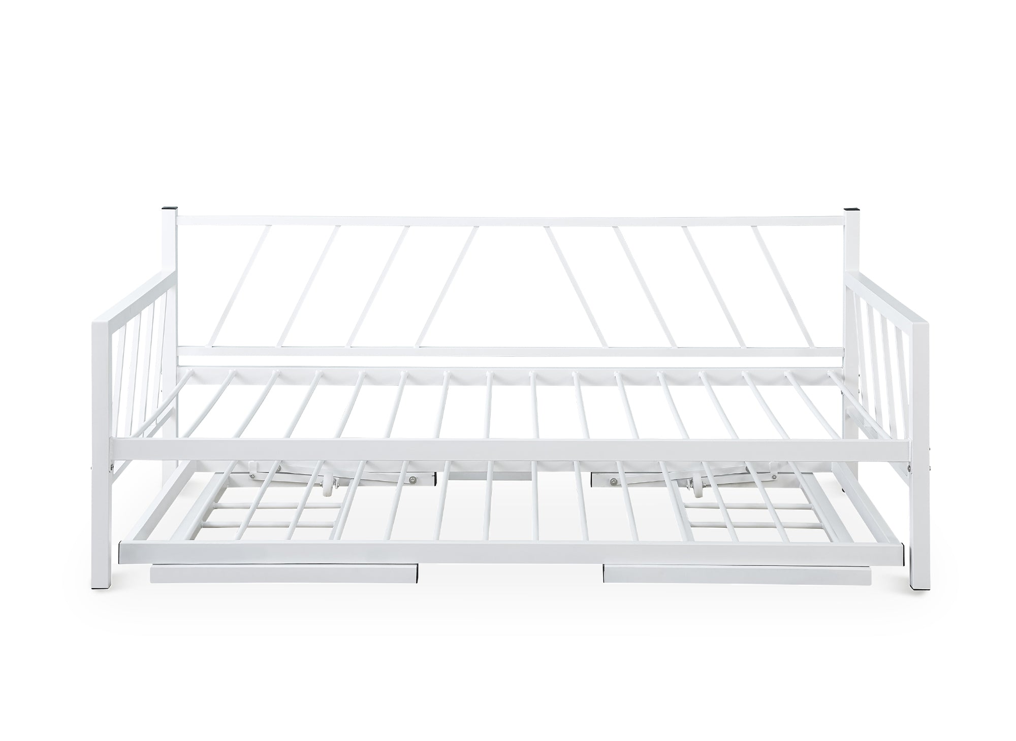 TORRY Auszieh-Tagesbett aus weißem Metall 90 x 190 cm