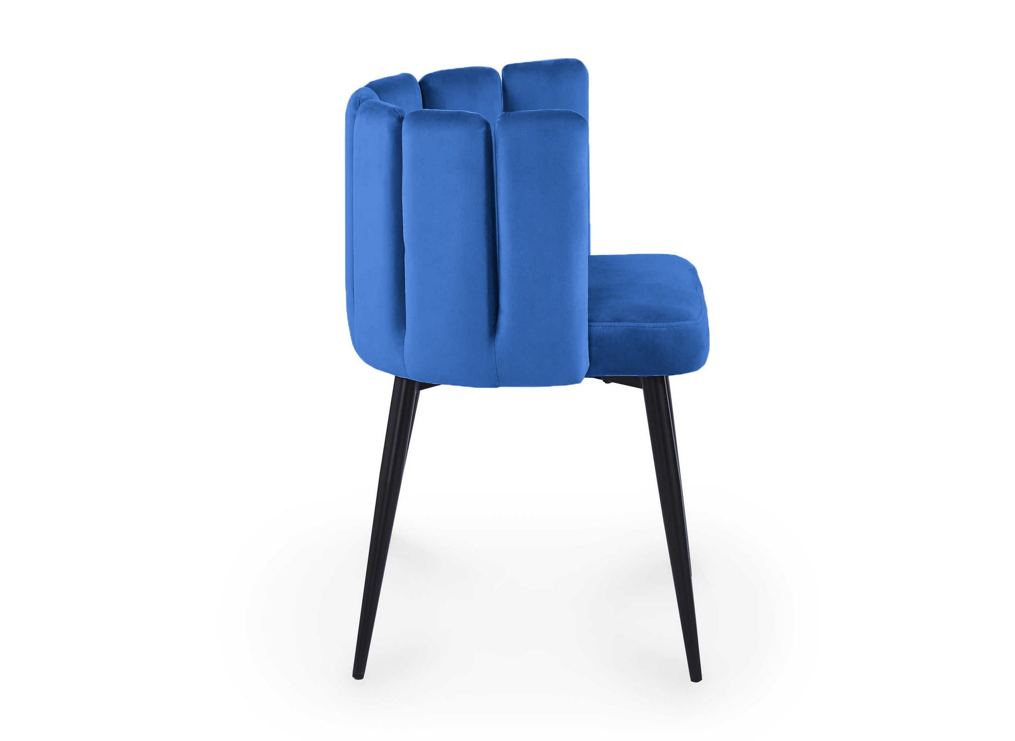 2er-Set DEBBY Designer-Stühle aus blauem Samt