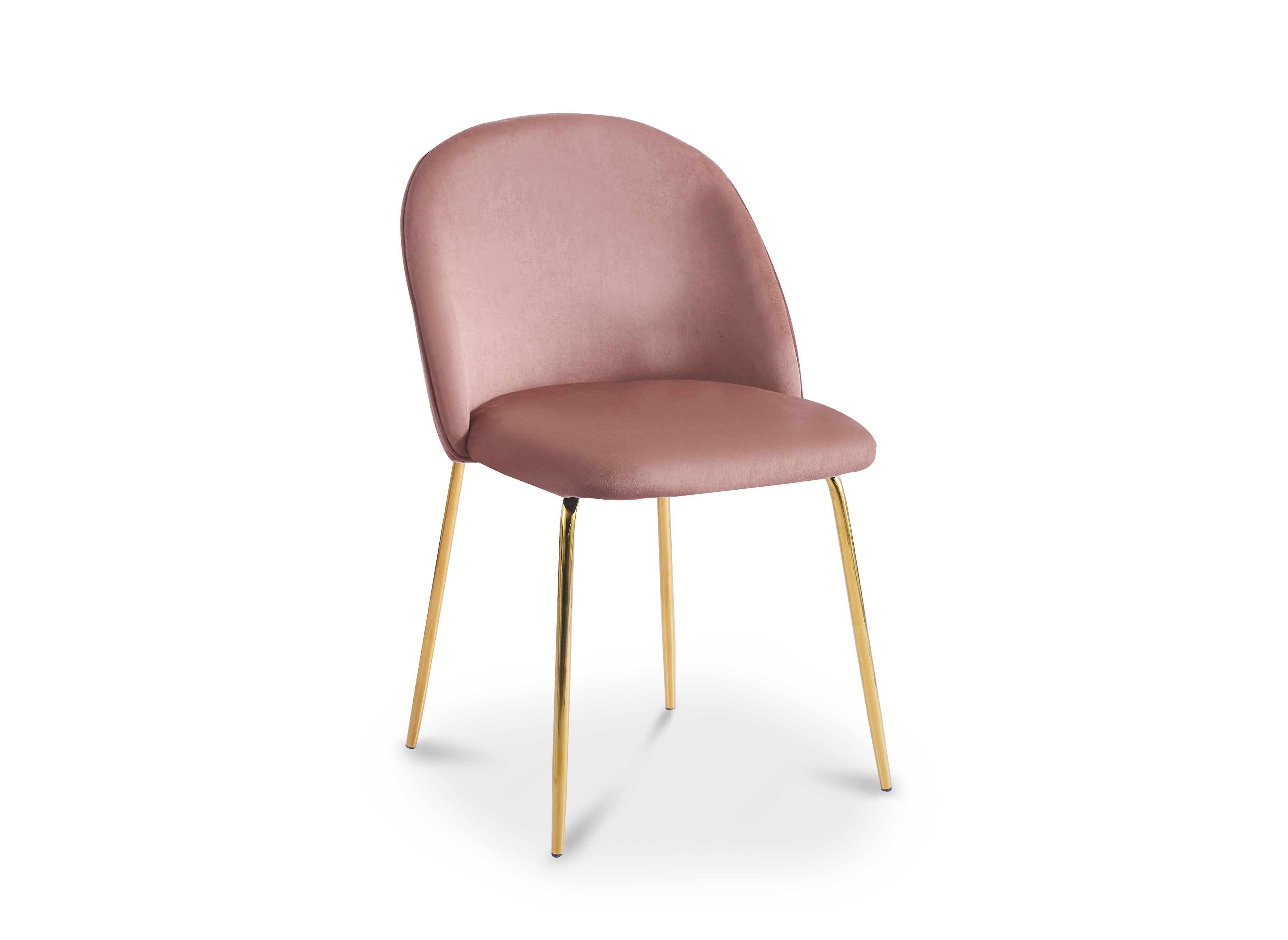 2er-Set Designerstühle aus rosa Samt ARABEL