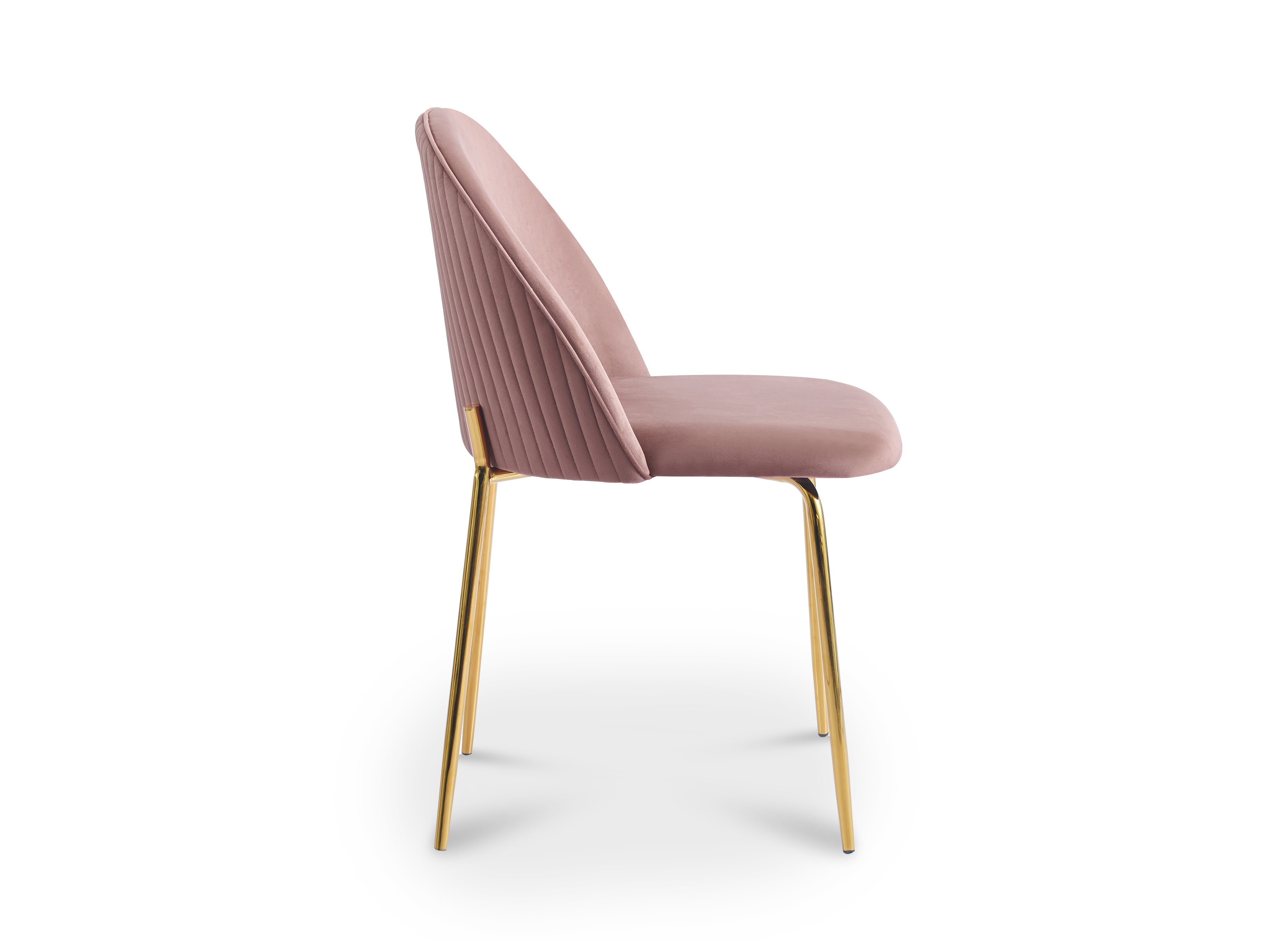 2er-Set Designerstühle aus rosa Samt ARABEL