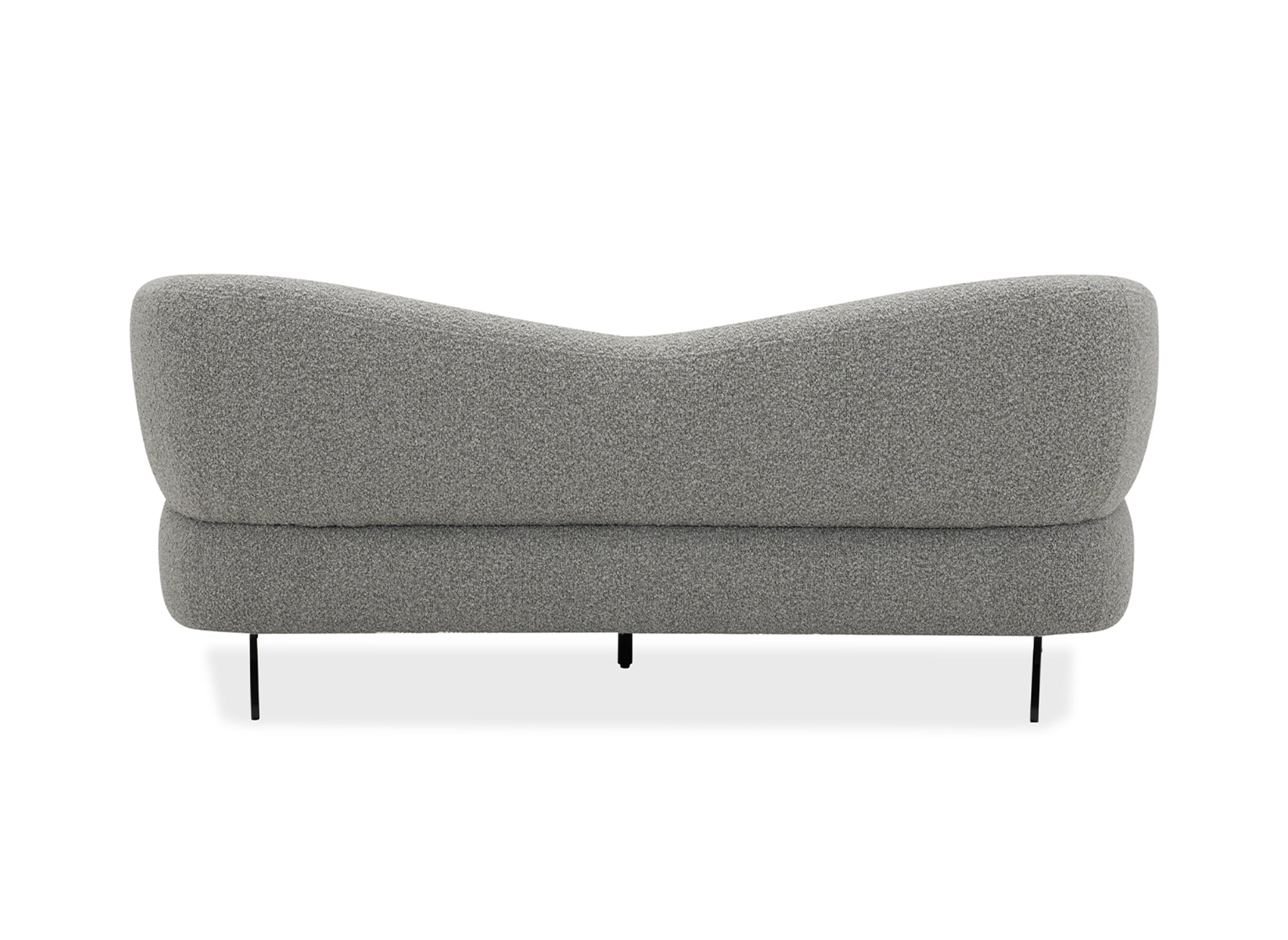 LEXIE 3-Sitzer-Sofa aus hellgrauem Stoff mit Schaffelleffekt