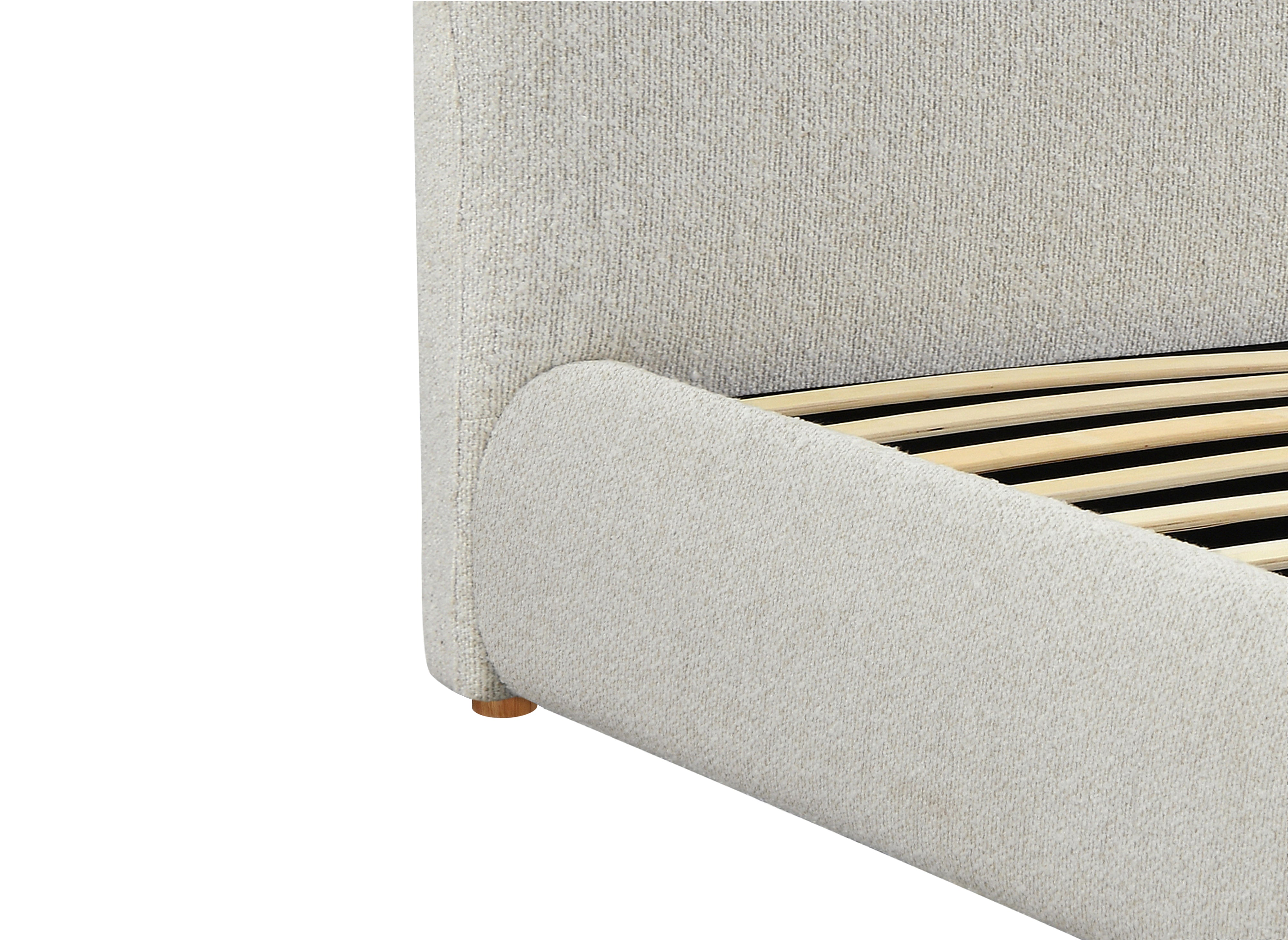 PAMELA Doppelbett 160 x 200 cm in Schaffelloptik, ecruweiß