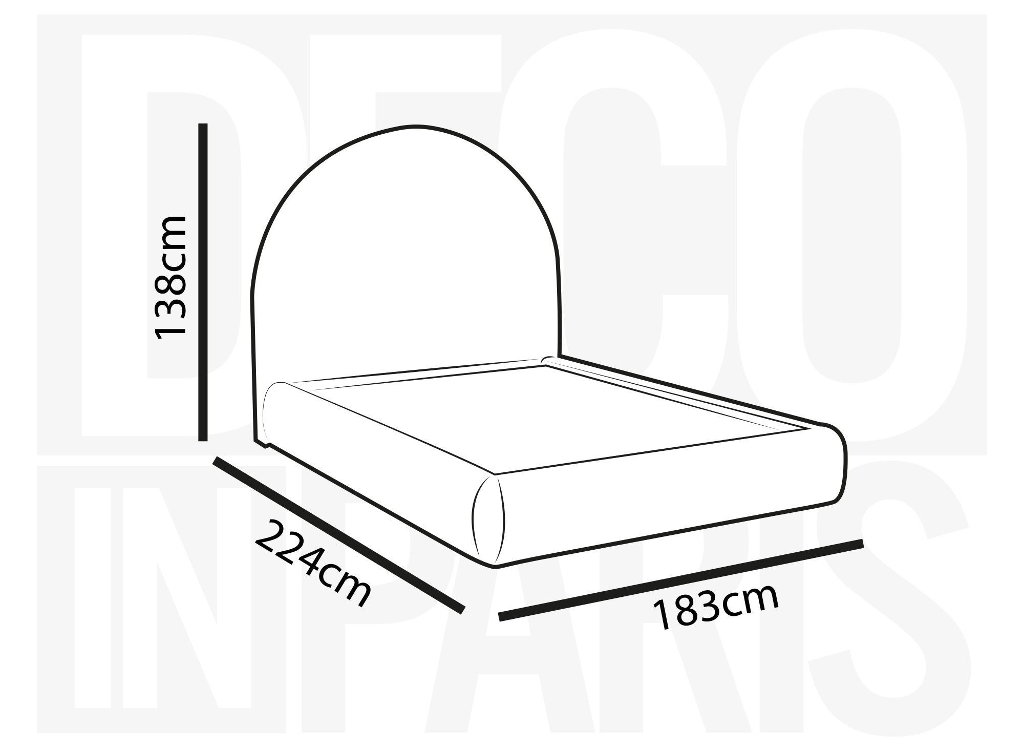 NAMY Doppelbett 160 x 200 cm in Schaffelloptik, ecruweiß