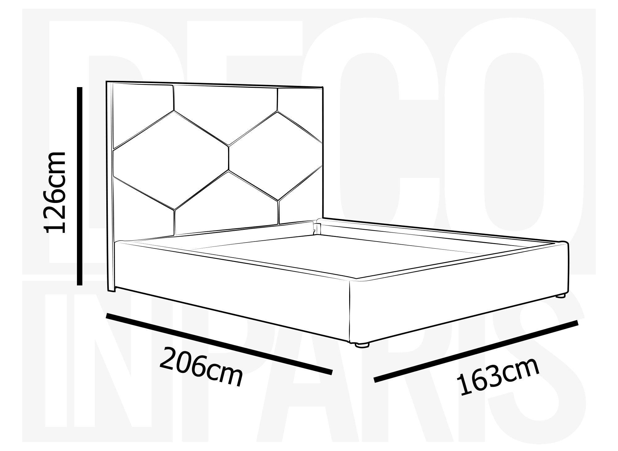 LARA graues Samtbett mit Stauraum und Designer-Kopfteil 140 x 190 cm