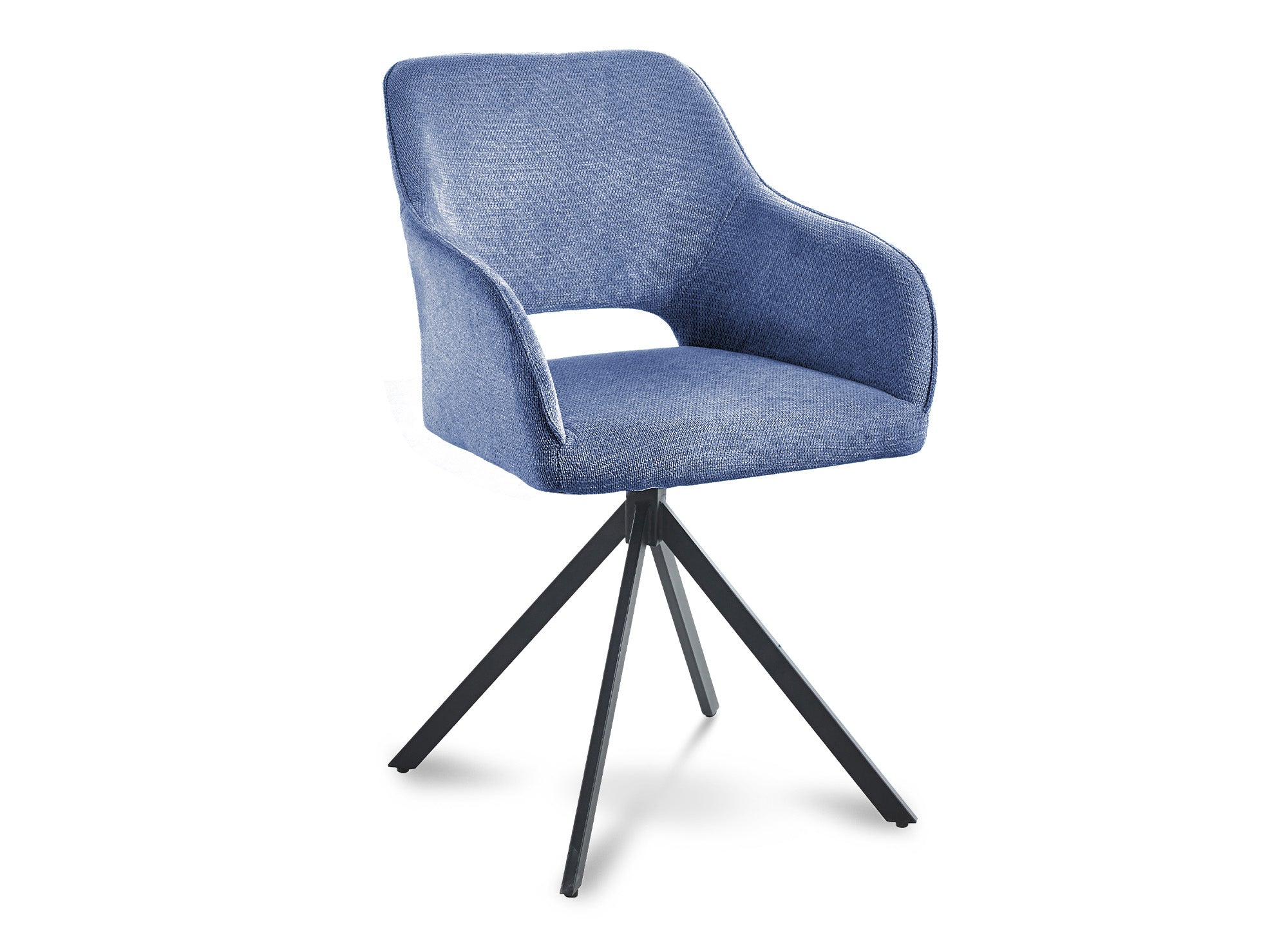 2er-Set Designer-Drehstühle aus himmelblauem Samt
