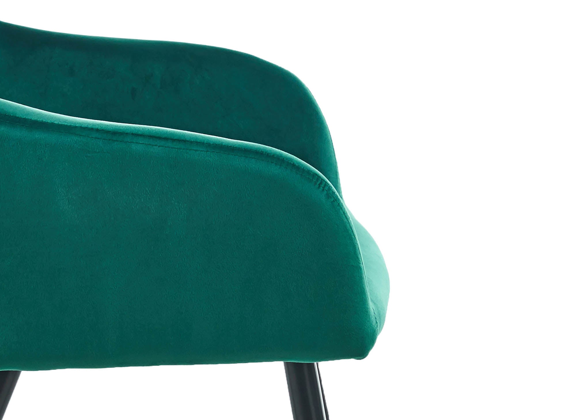 2er-Set KANA grüne Samtstühle mit Armlehnen