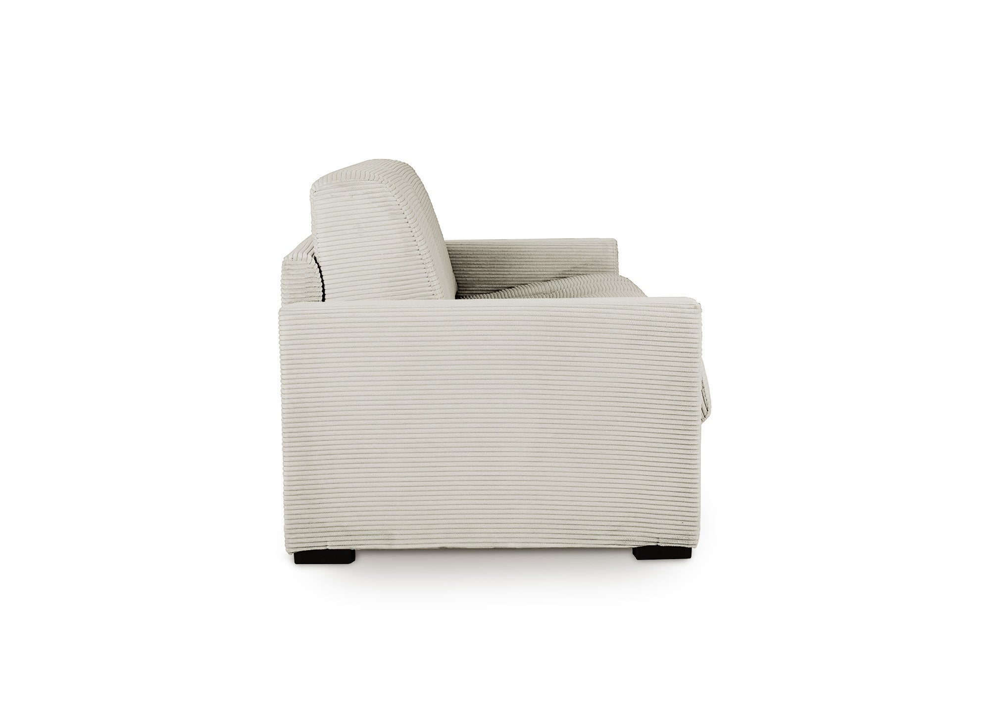 LOUNA 3-Sitzer-Schlafsofa aus beigem Cord mit Expressöffnung
