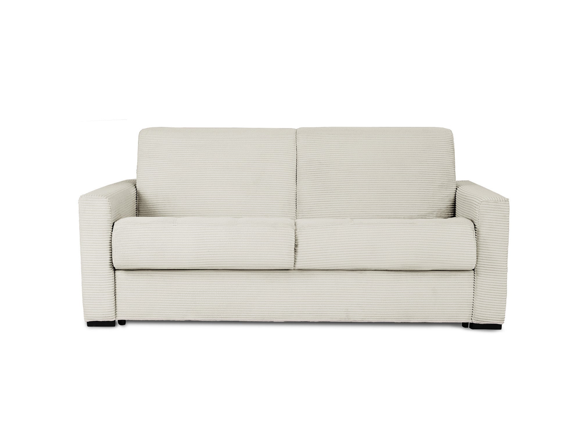 LOUNA 3-Sitzer-Schlafsofa aus beigem Cord mit Expressöffnung