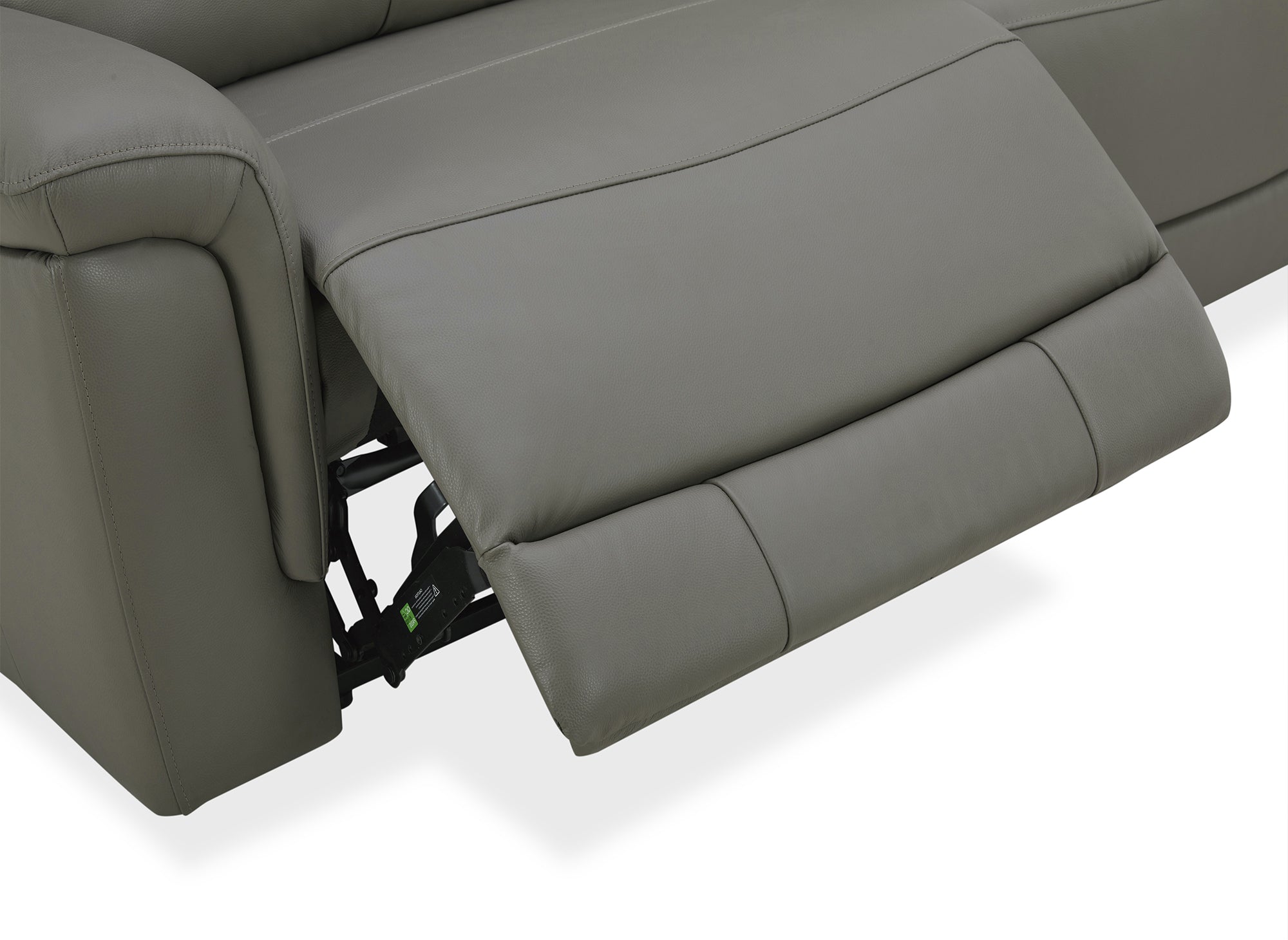 Elektrisches 3-Sitzer-Relaxsofa ERNEST aus grauem Leder