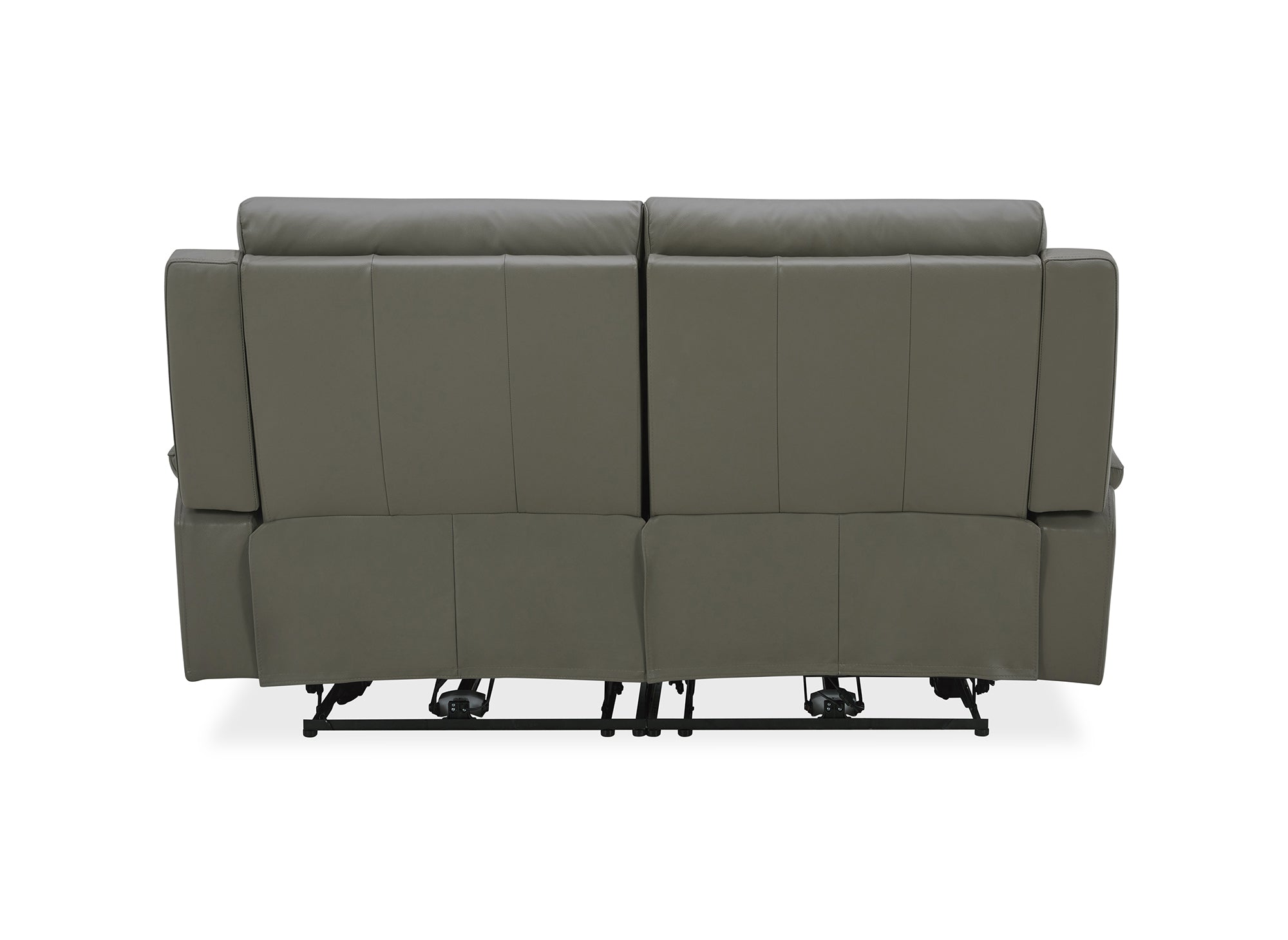 Elektrisches 3-Sitzer-Relaxsofa ERNEST aus grauem Leder